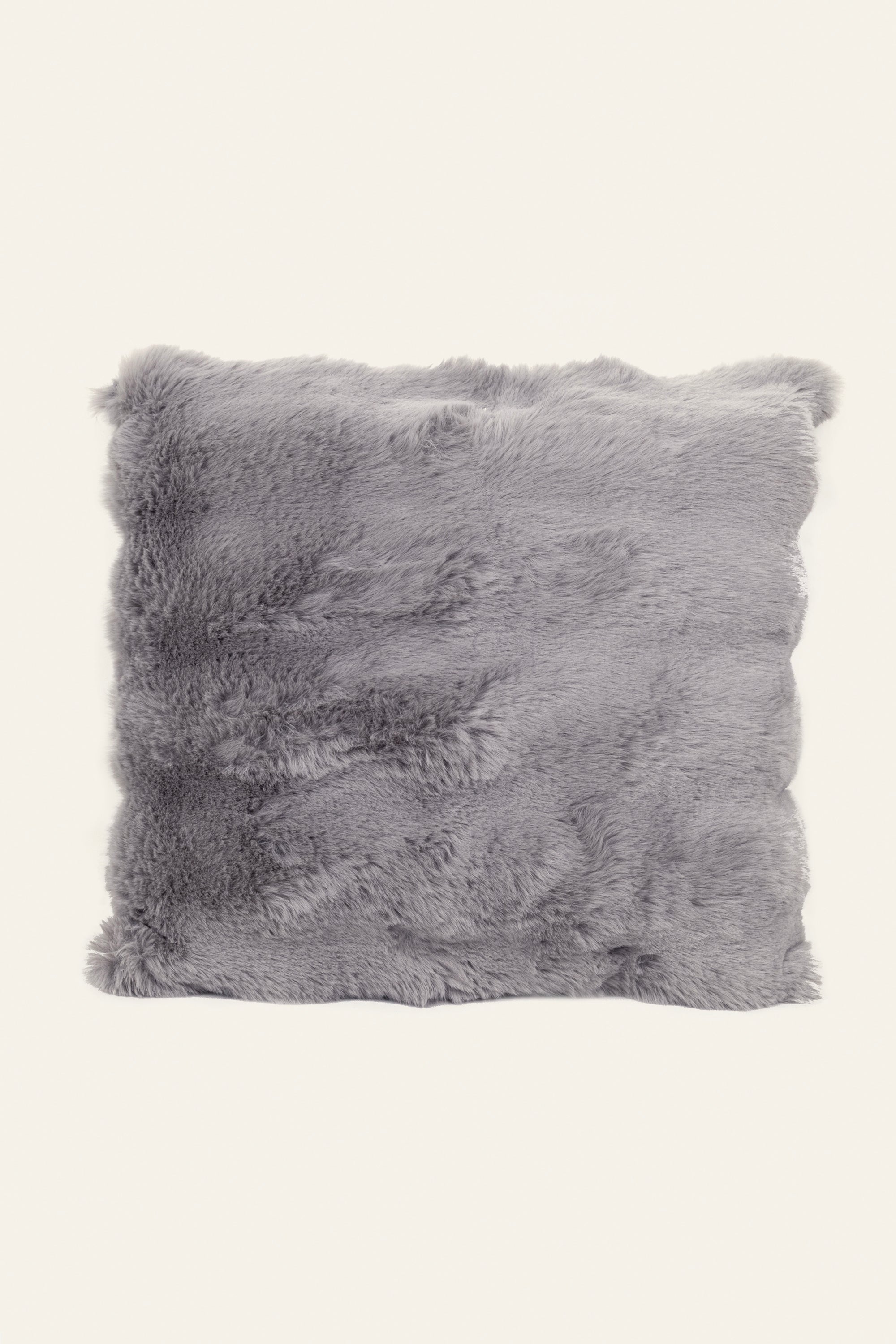 Grey Fur Cushion for Sofa Set