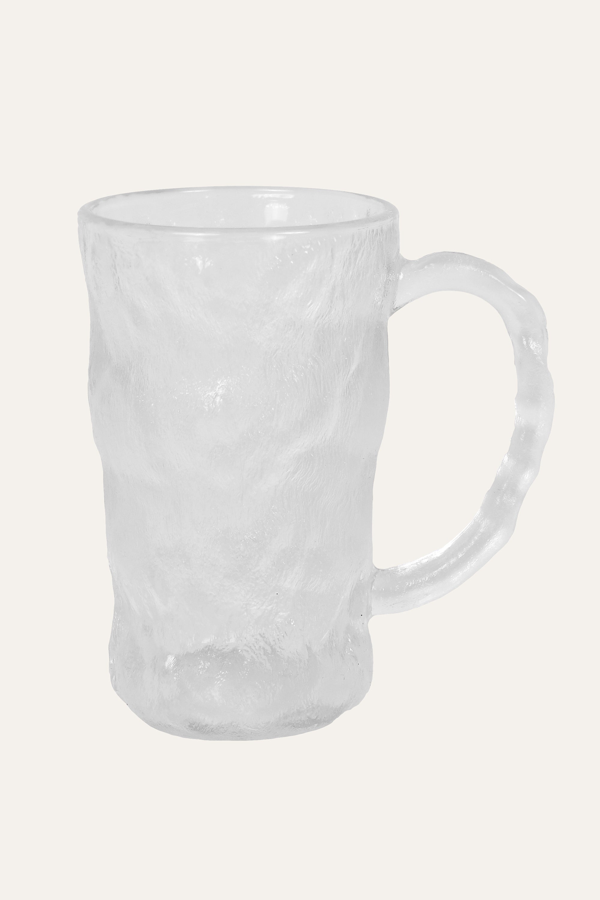 Texture Glass Beer Mug with Handle | Luxury Barware