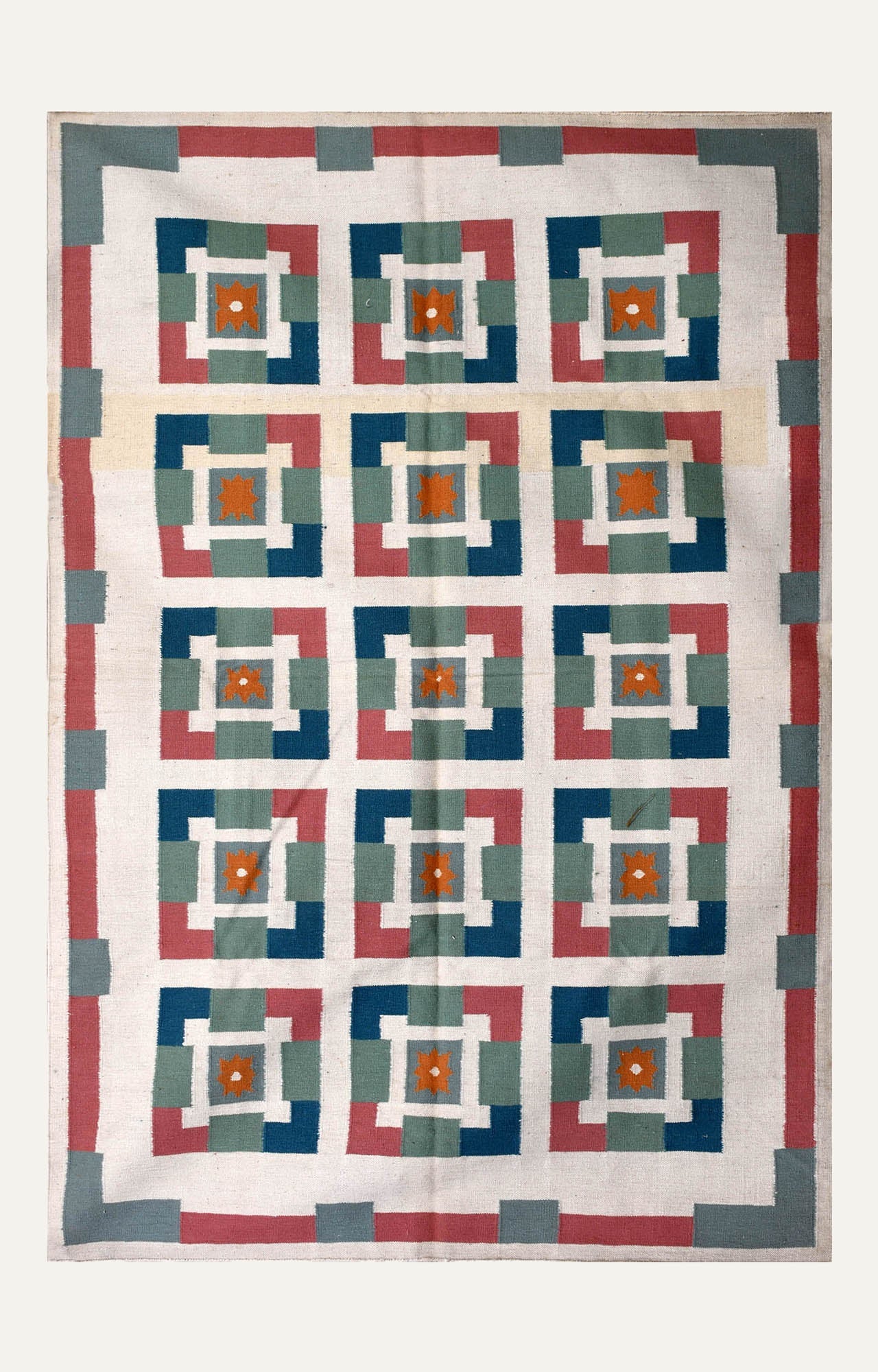 Geometric Mosaic Handwoven Rug