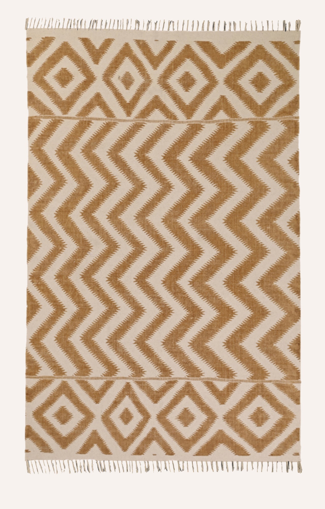 Chevron Pattern Screen Printed Rug