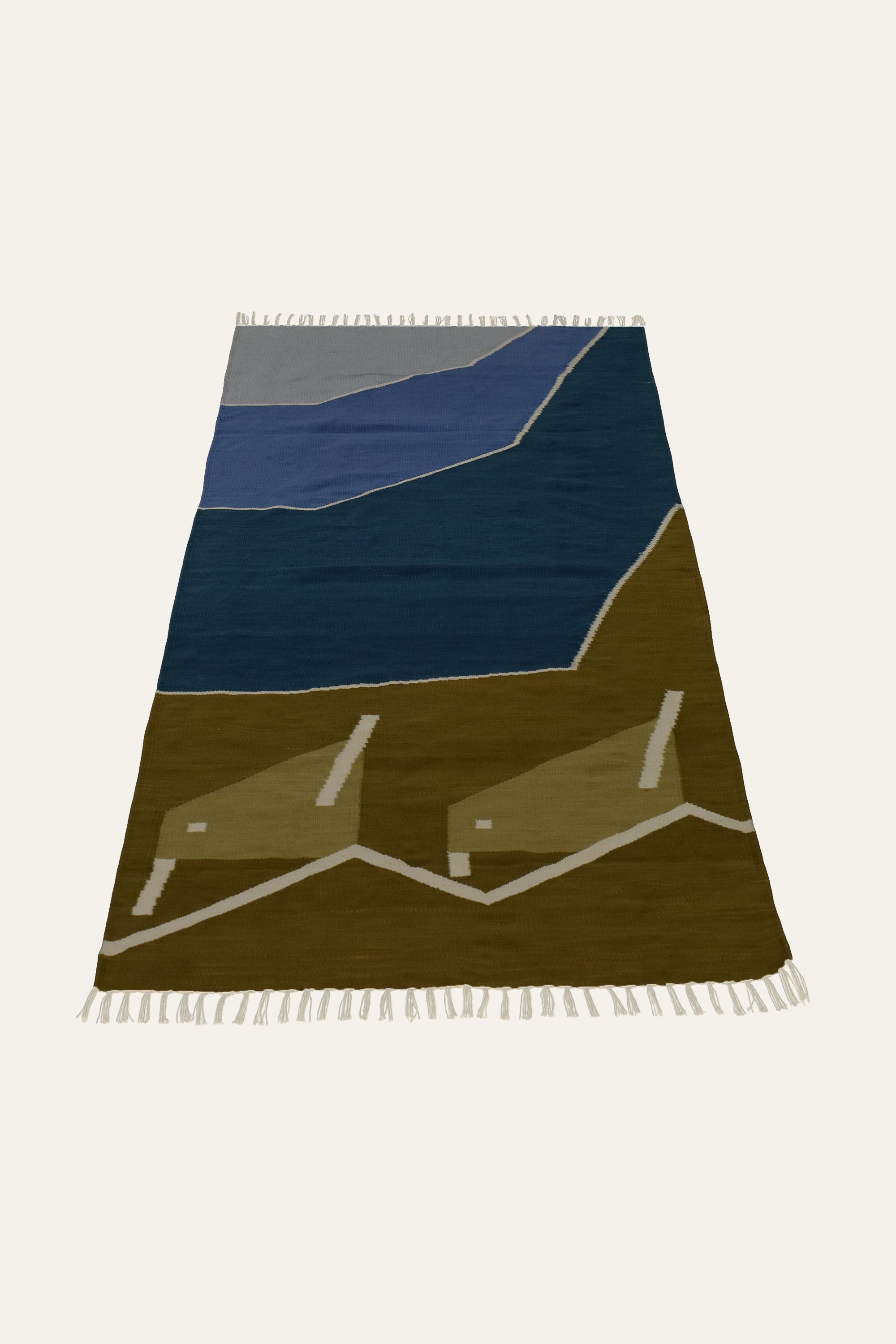 Modern Minimal Landscape Cotton Yoga Mat