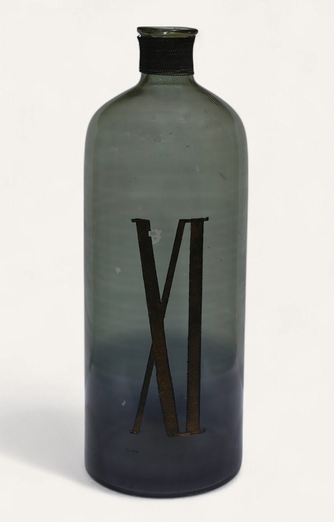 Smoky Grey Bottle Glass Vase