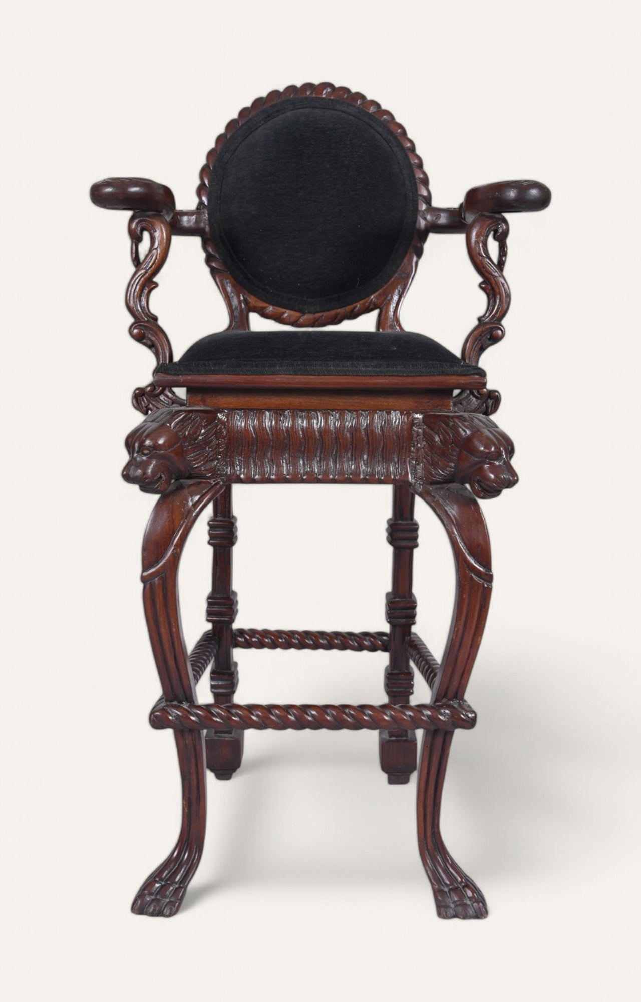 Handcarved Bar Chair