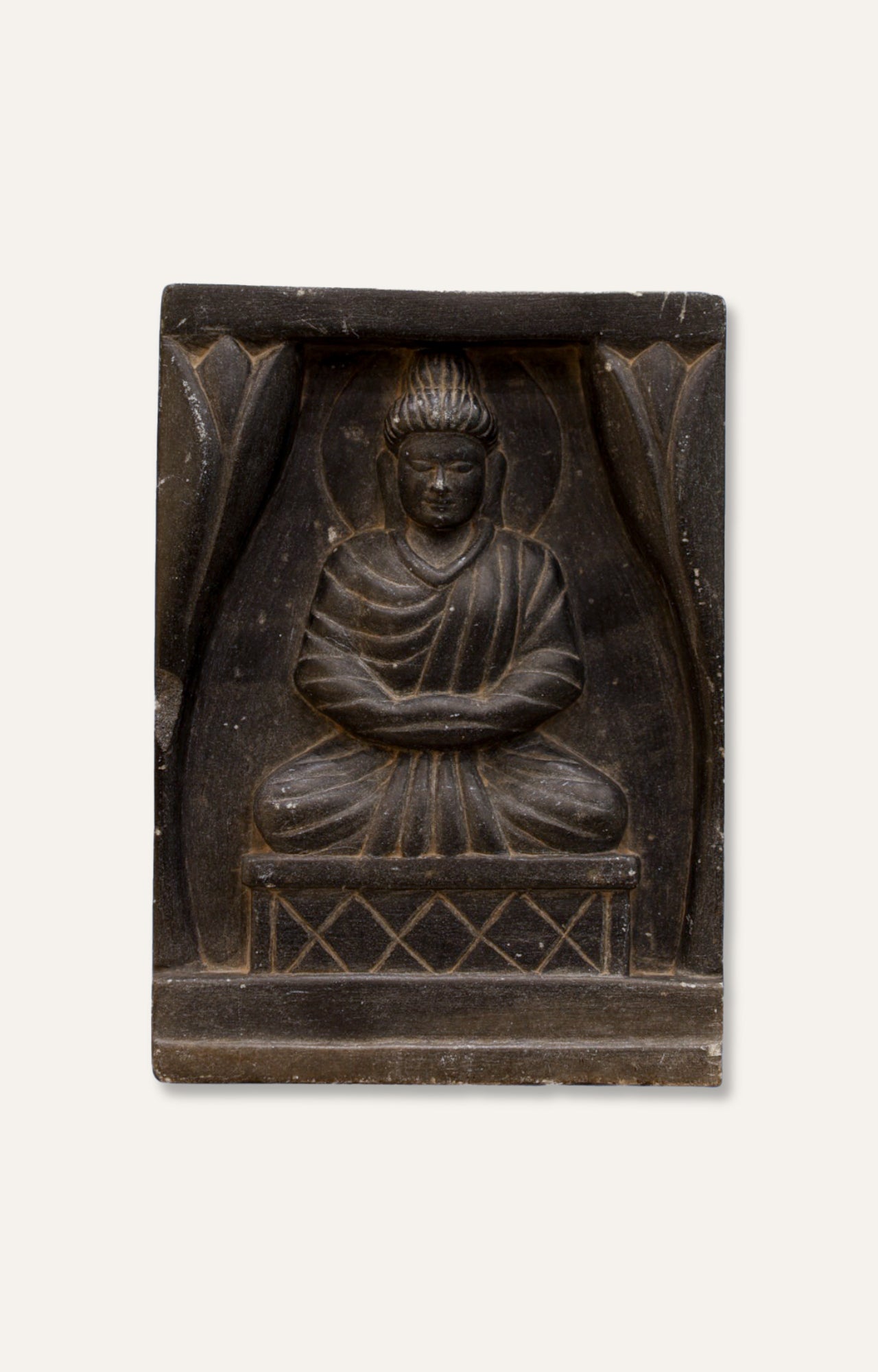 Black Marble Buddha Statue – Handcrafted Decorative Idol