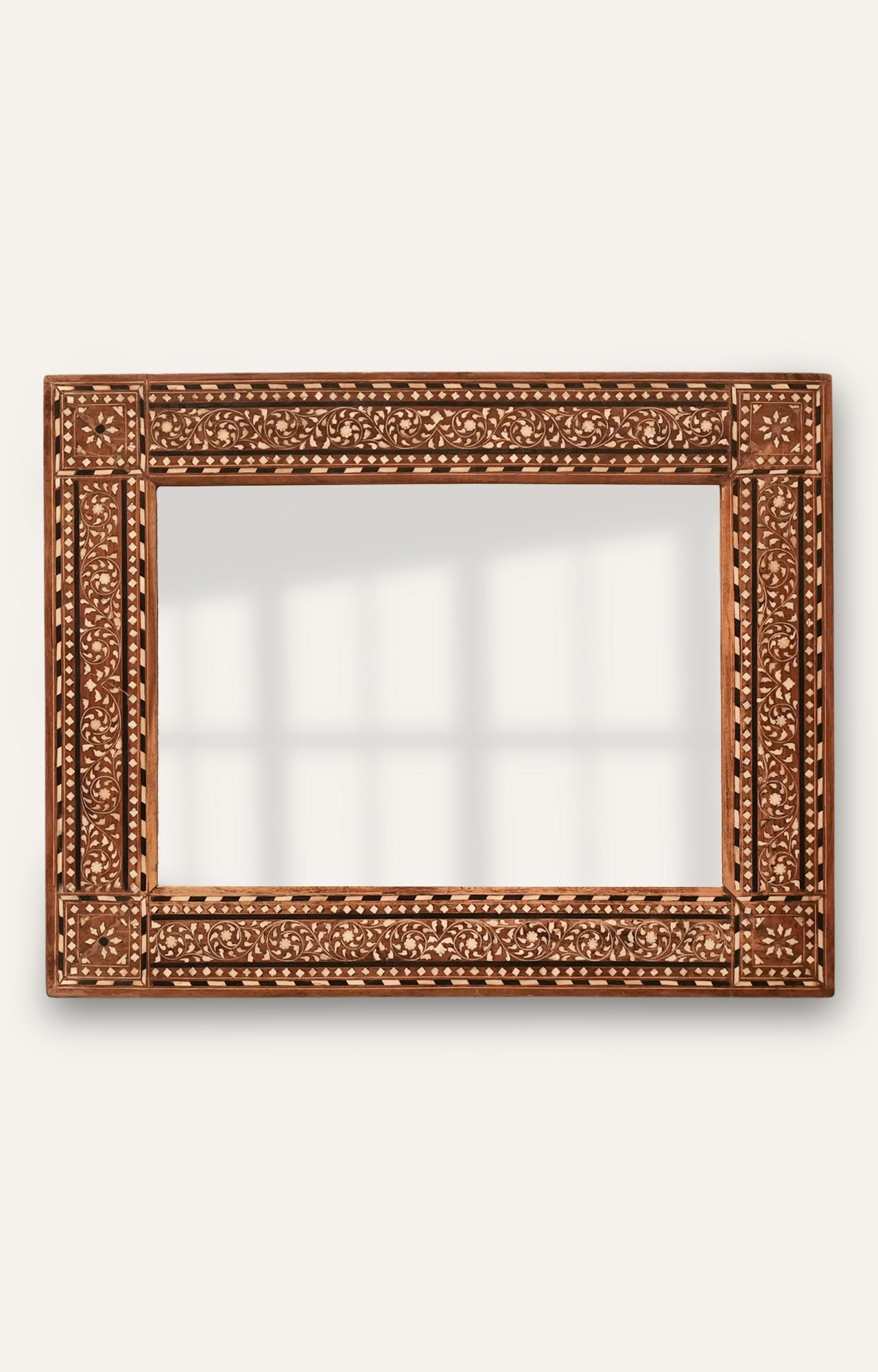Handcrafted Inlay Rectangular Mirror Frame