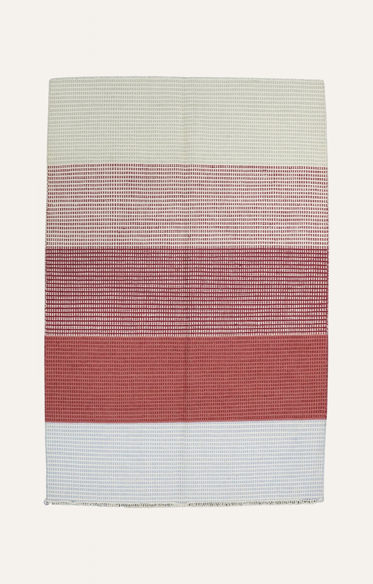 Warm Striped Handwoven Cotton Rug