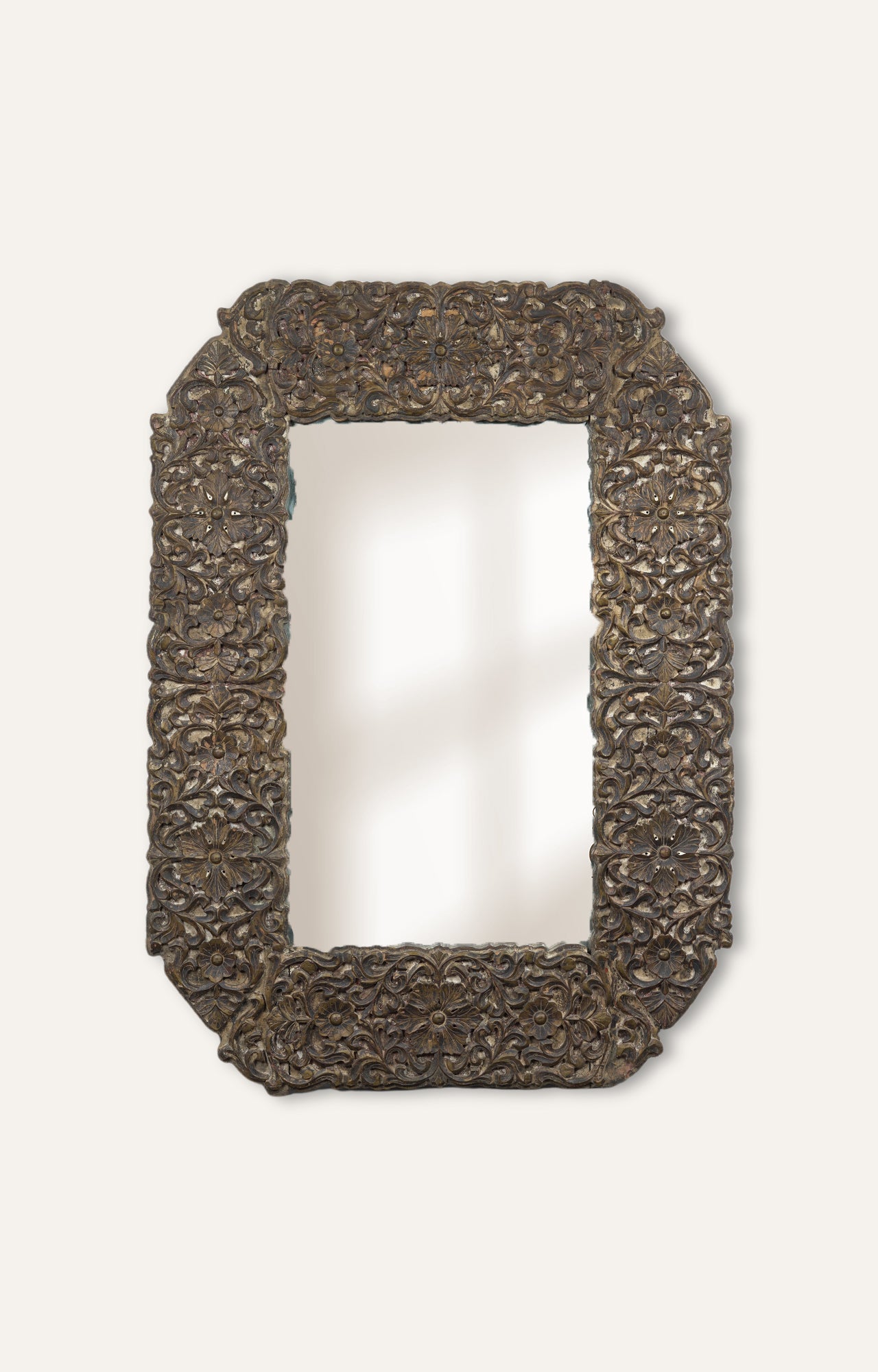 Helios Rectangular Gold Frame Mirror