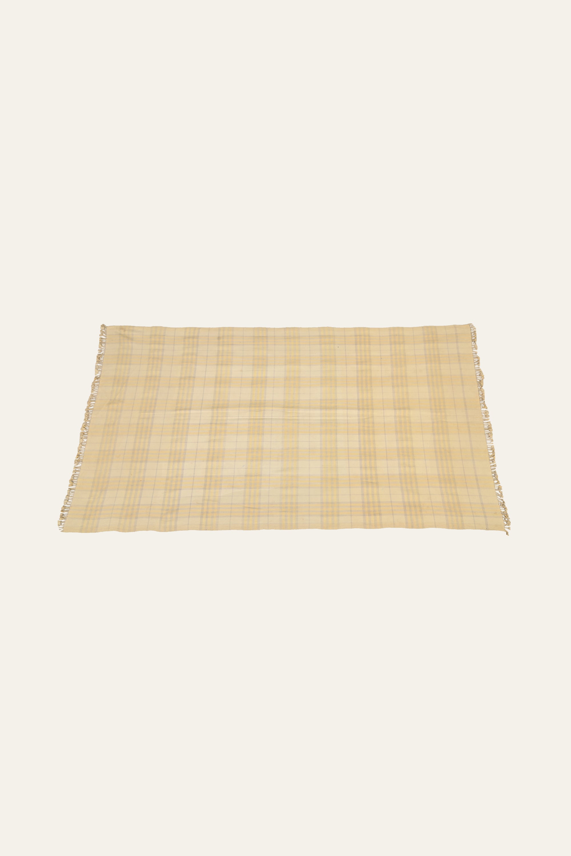 Hand Woven Checkered Cotton Punjabi Khes Indian Vintage Hanging