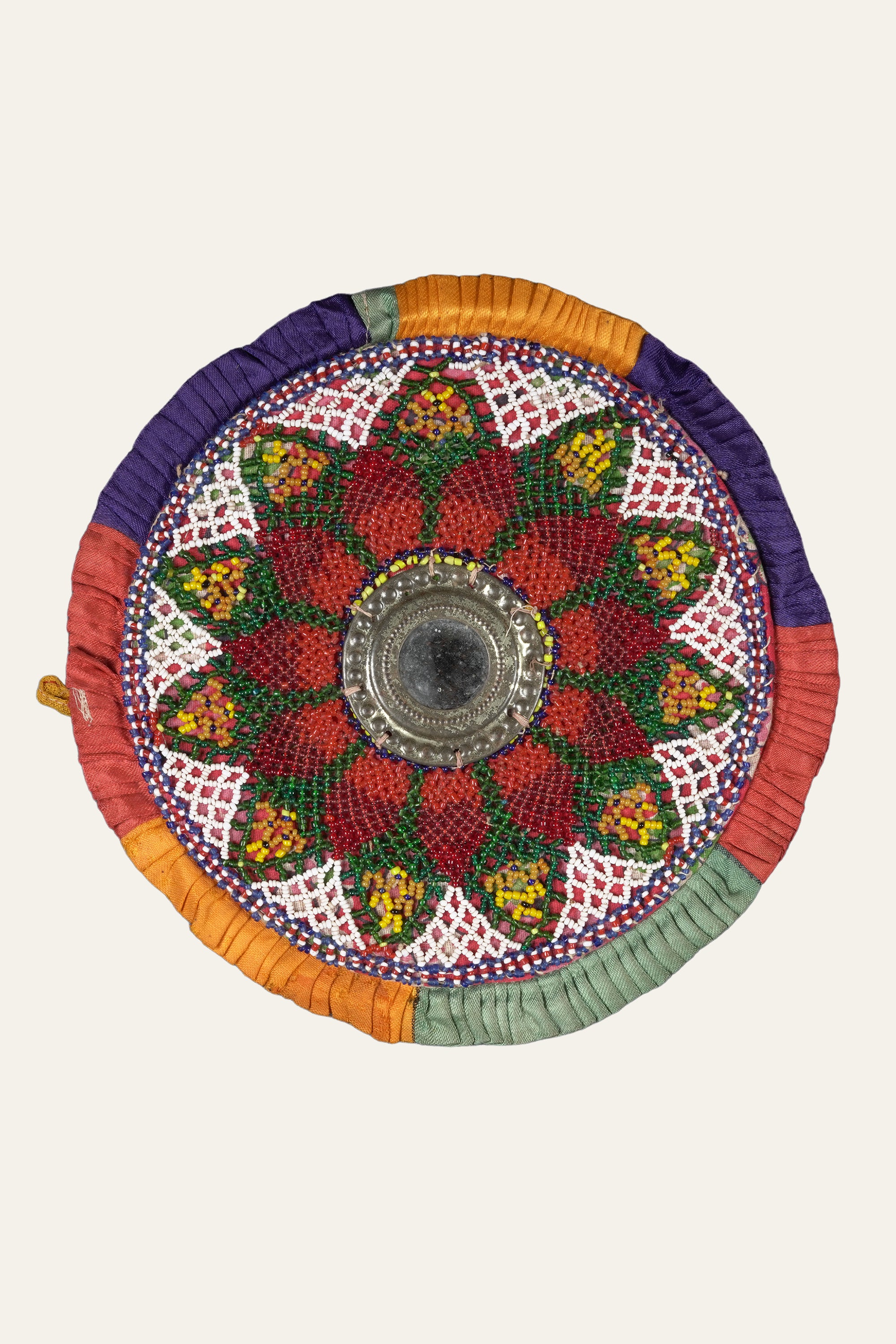 Multicolour Floral Medallion Beadedi Wall Decor