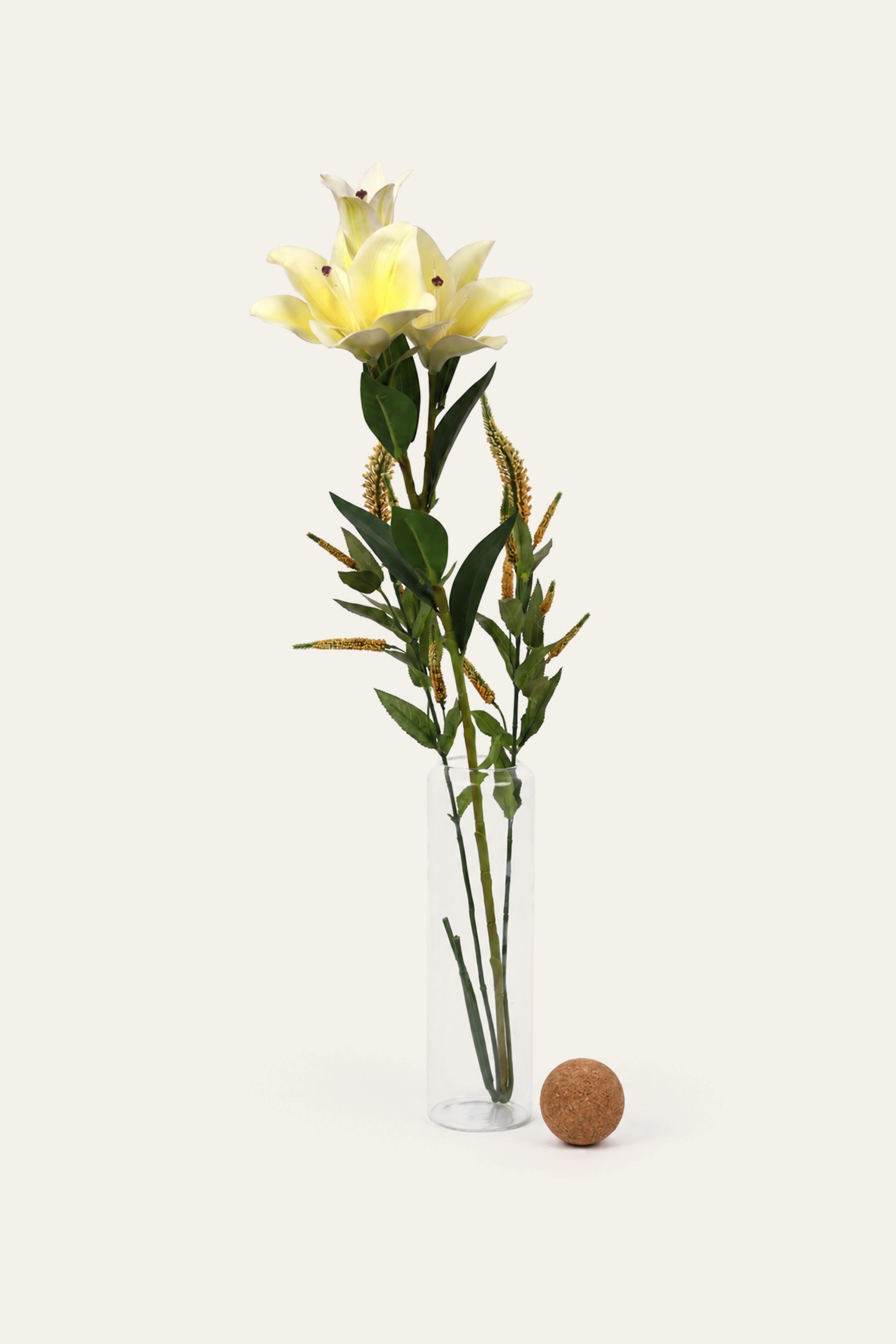 Modern Glass Jar with Cork Ball Stopper