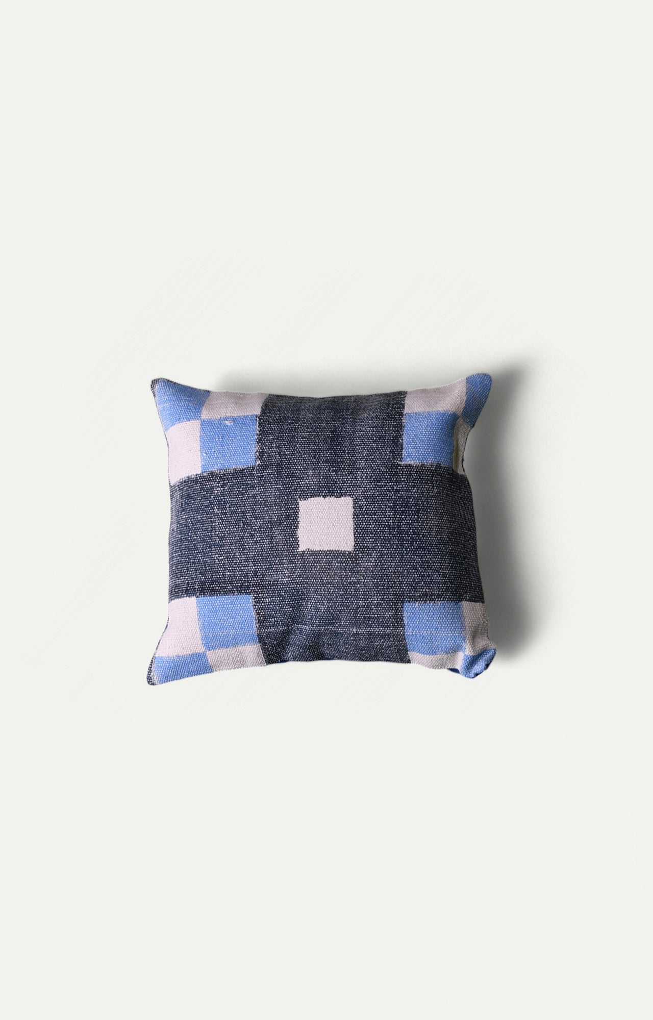 Grey-Blue Cotton Cushion Cover