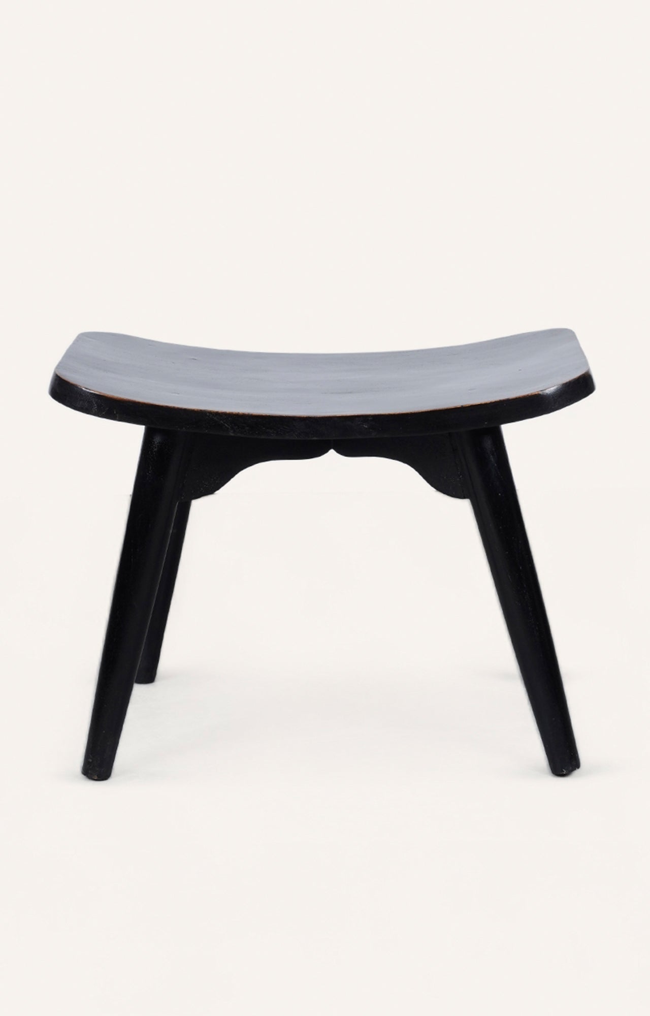 Black Stool with Curved Seat