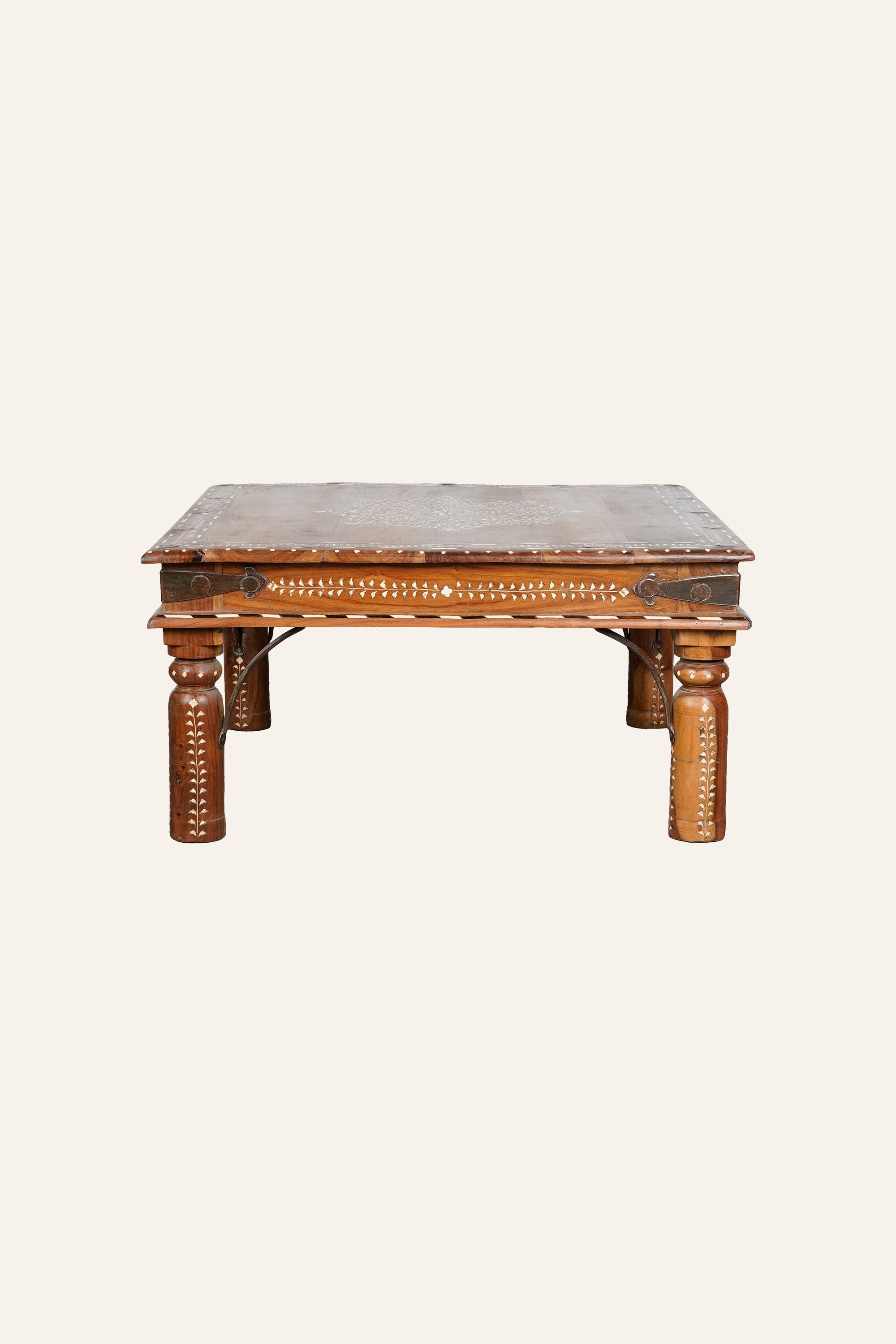 Rajasthani Style Bone Inlay Star Coffee Table