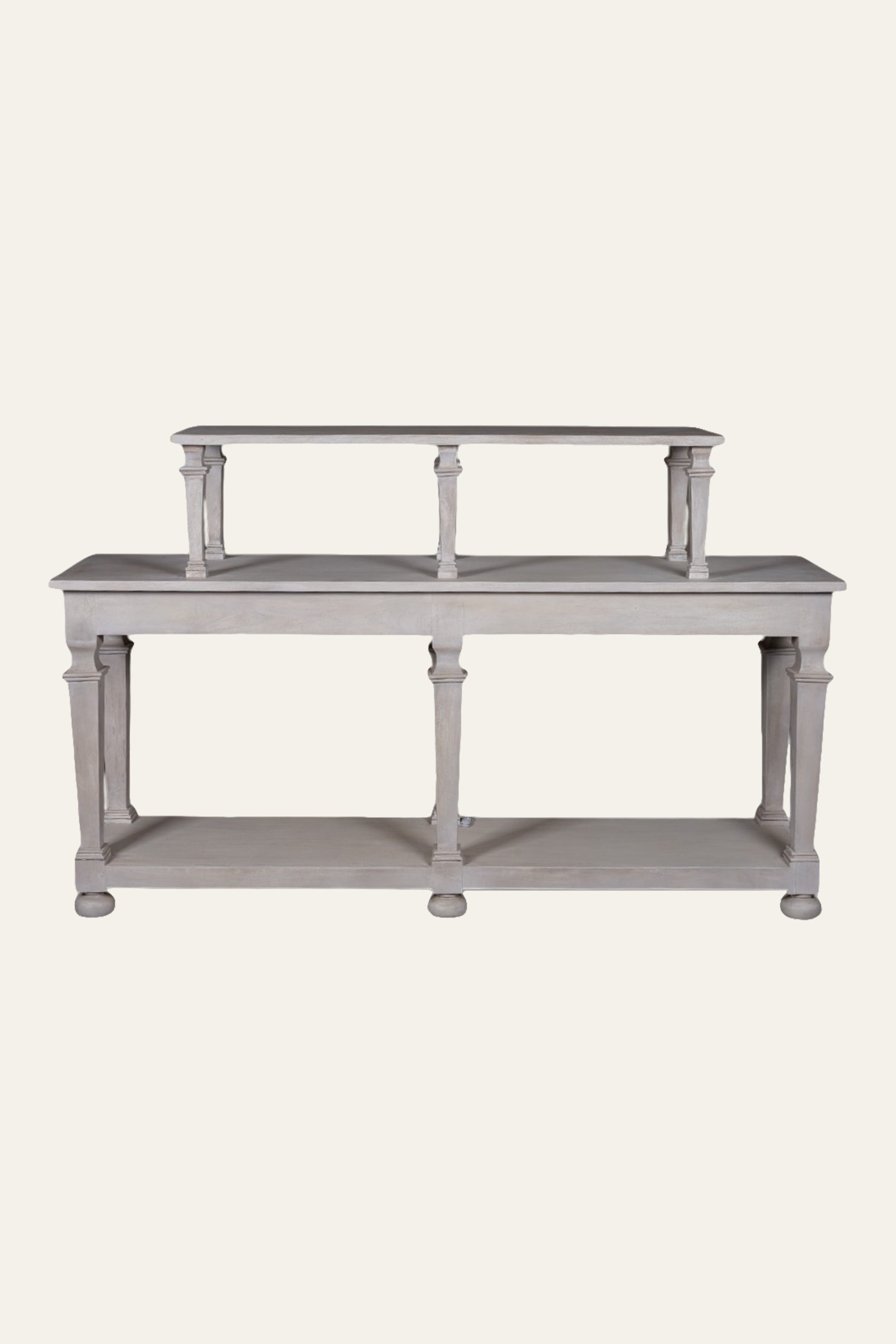 Multi-Tier Grey Console Buffet Table | Luxury Hallway Furniture