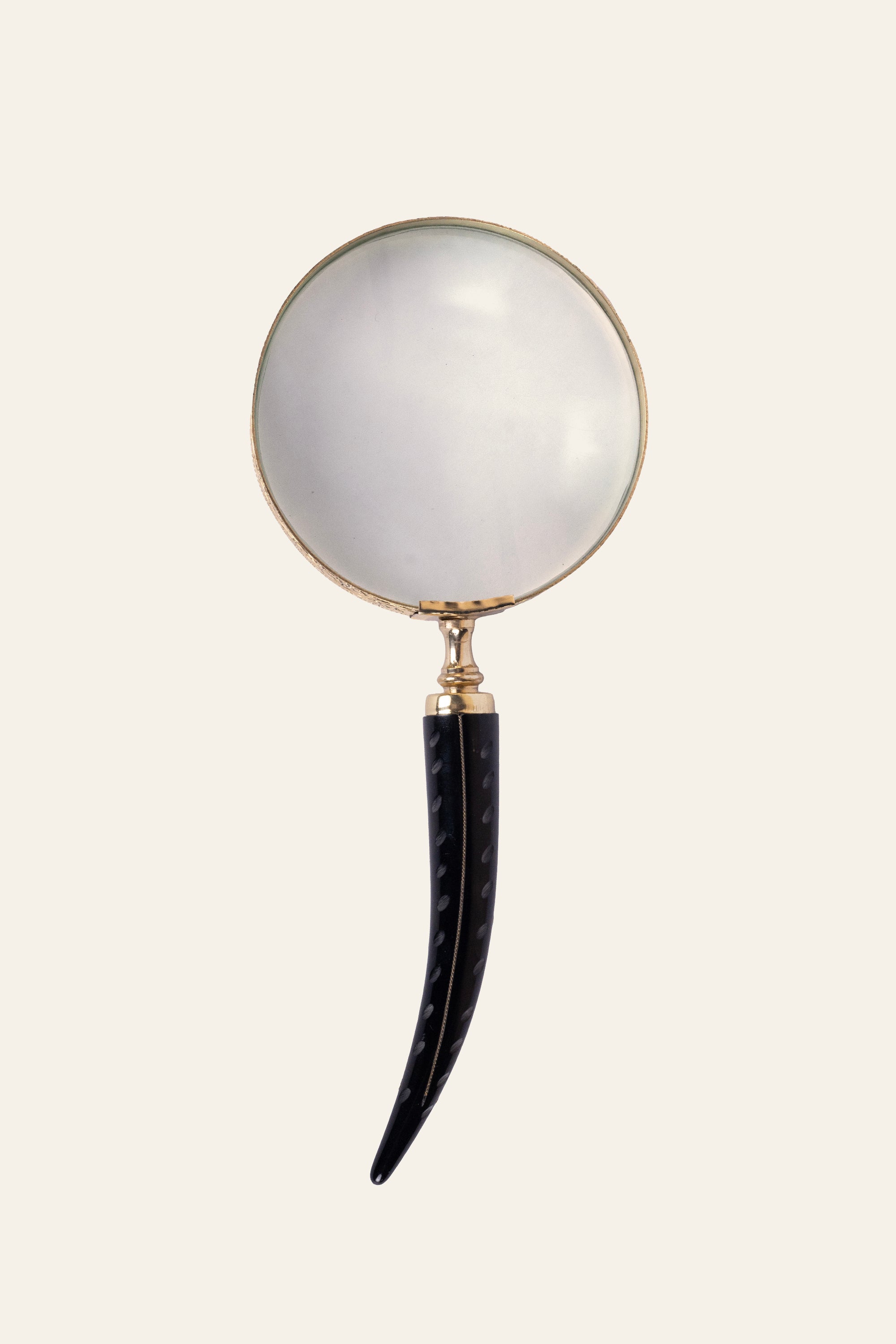 Antique Horn Handheld Brass Magnifying Glass