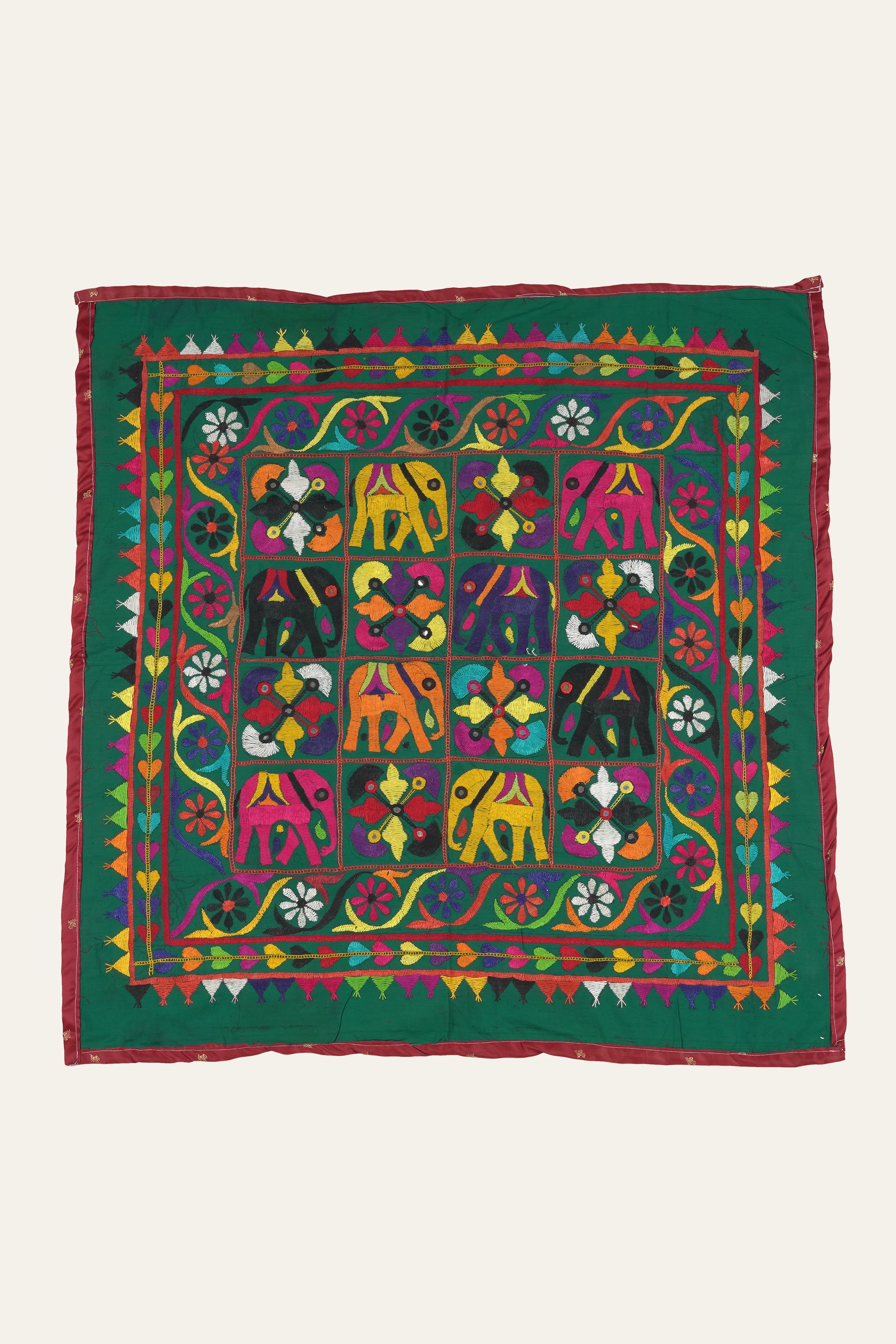 Tribal Animal & Folk Motif KutchTextile Panel