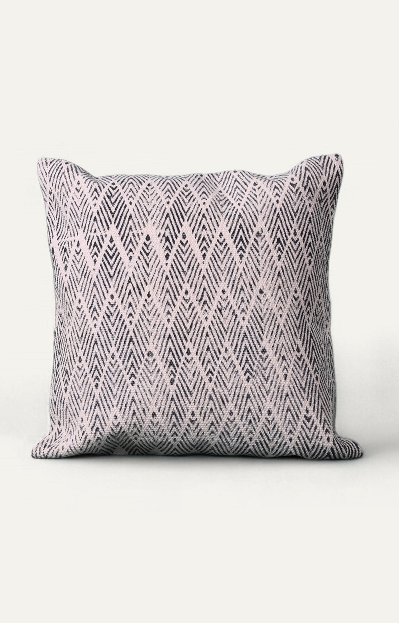 Distorted Zig-Zag Cotton Cushion Cover