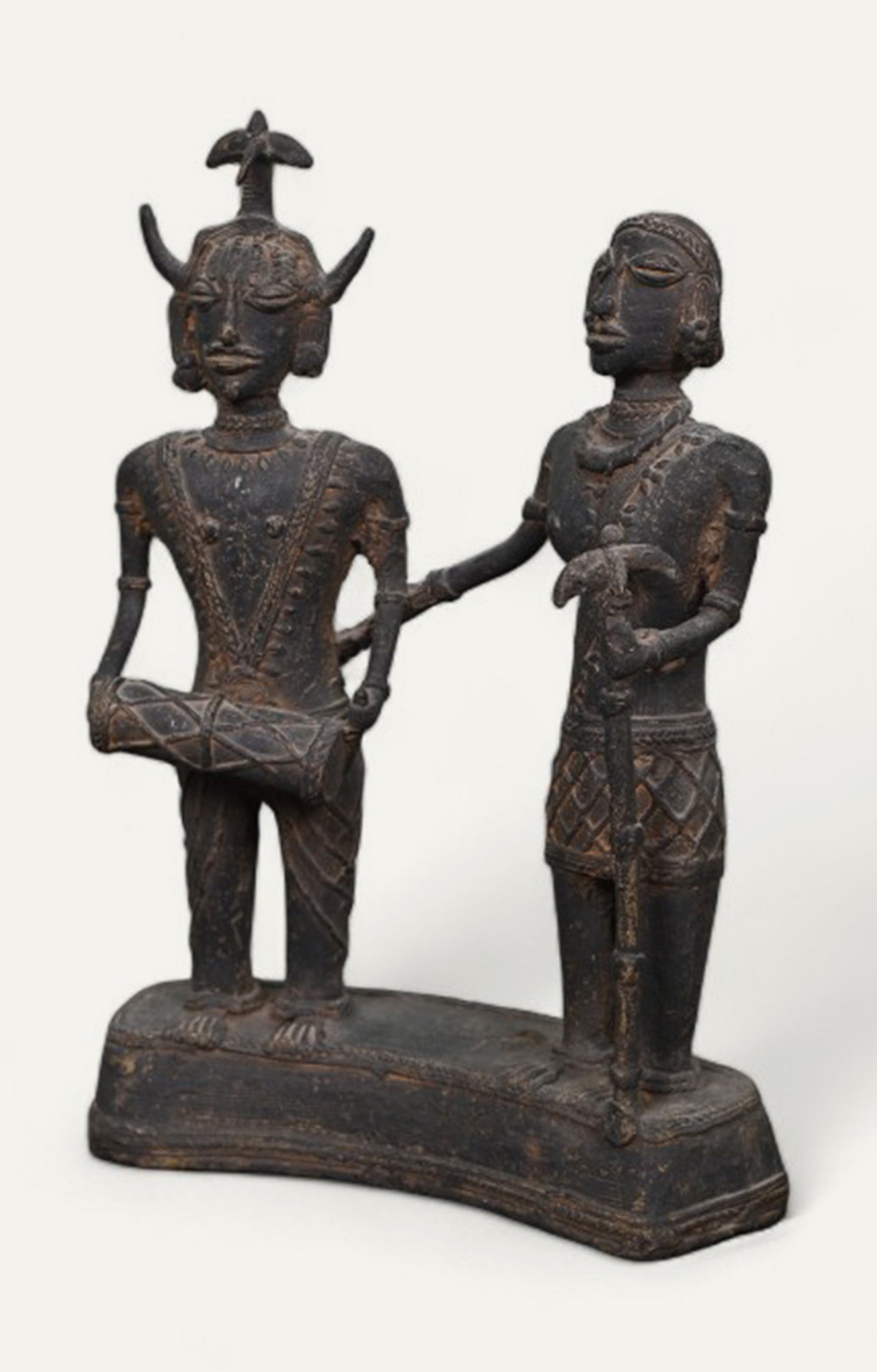 Tribal Brass Couple Figurine