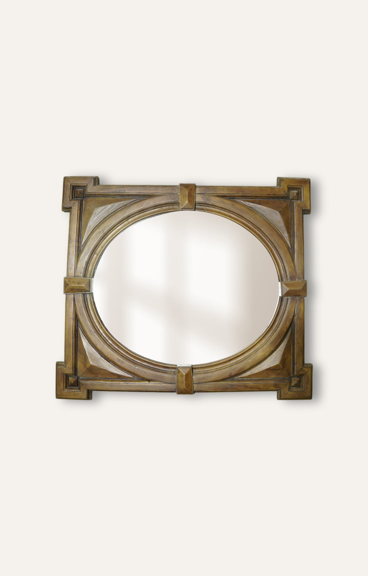 Brown Antique Framed Decorative Wall Mirror