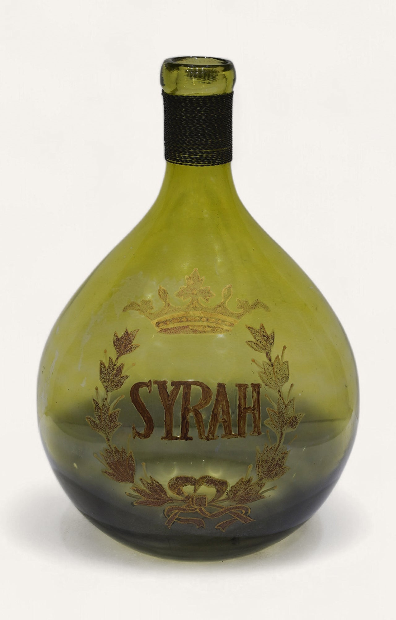 Olive-Bronze Syrah Crown Emblem Vase