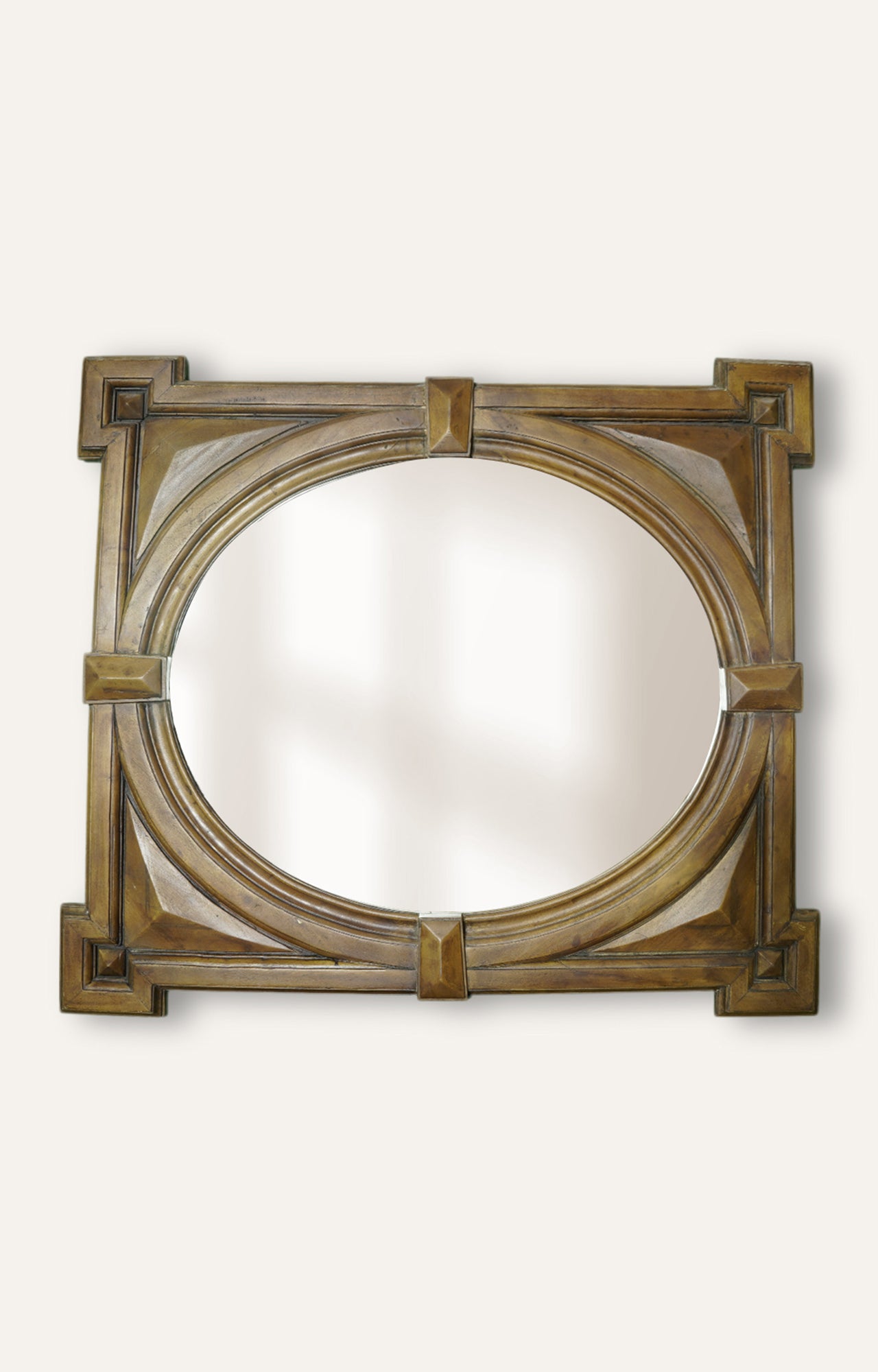 Brown Antique Framed Decorative Wall Mirror