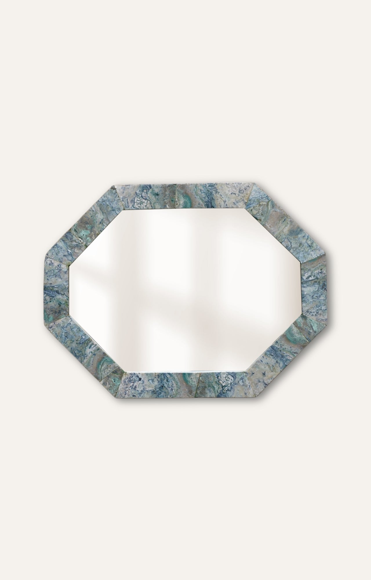 Octagonal Stone Mirror - A Stylish Colorful Accent