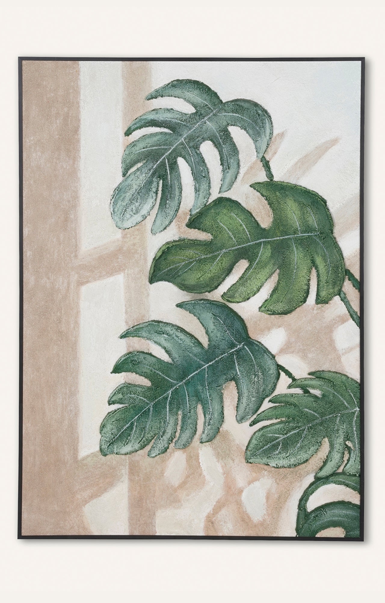 Verdant Escape - Embossed Oil Painting
