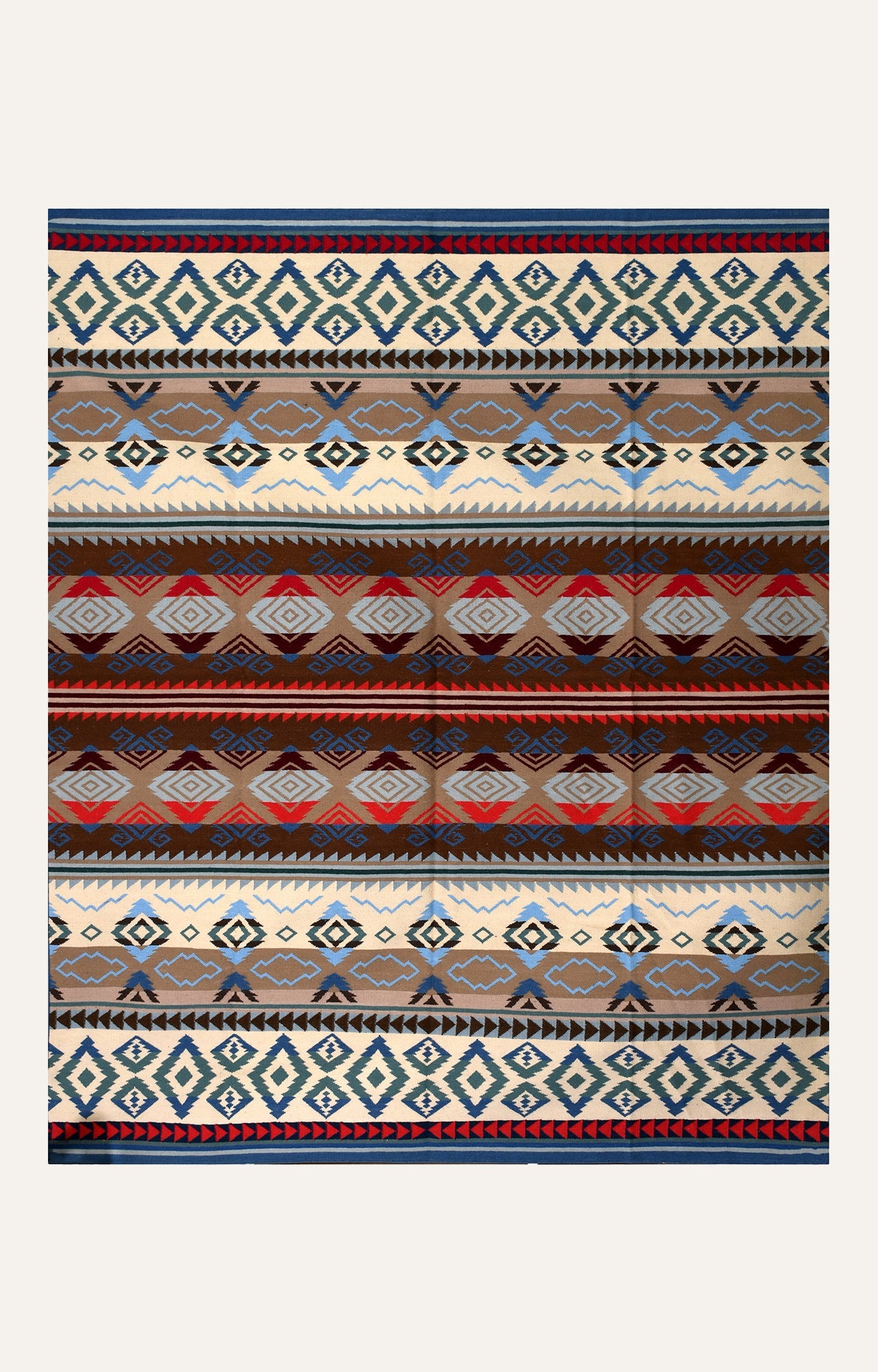 Southwestern Multicolor Tribal Stripe Rug