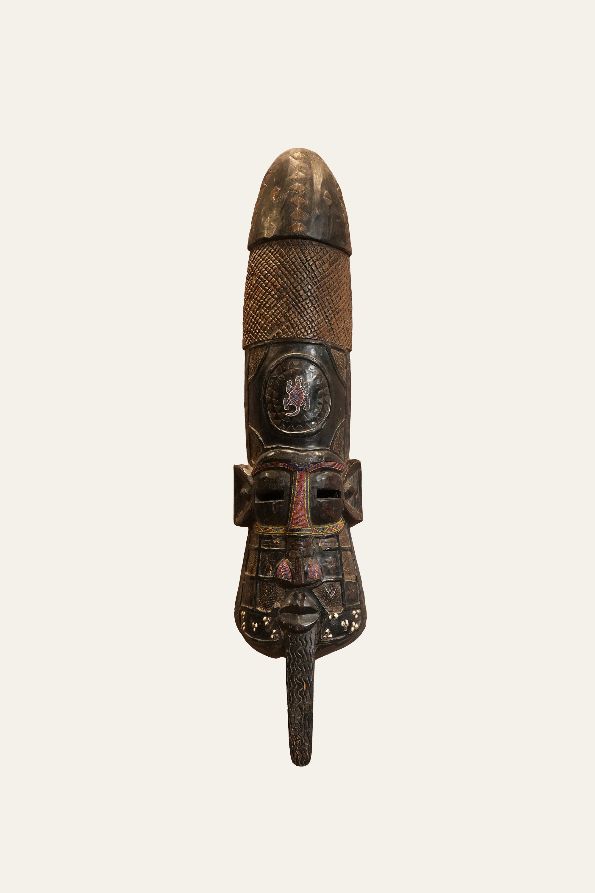 Hand Carved Antique African Tribal Wall Mask