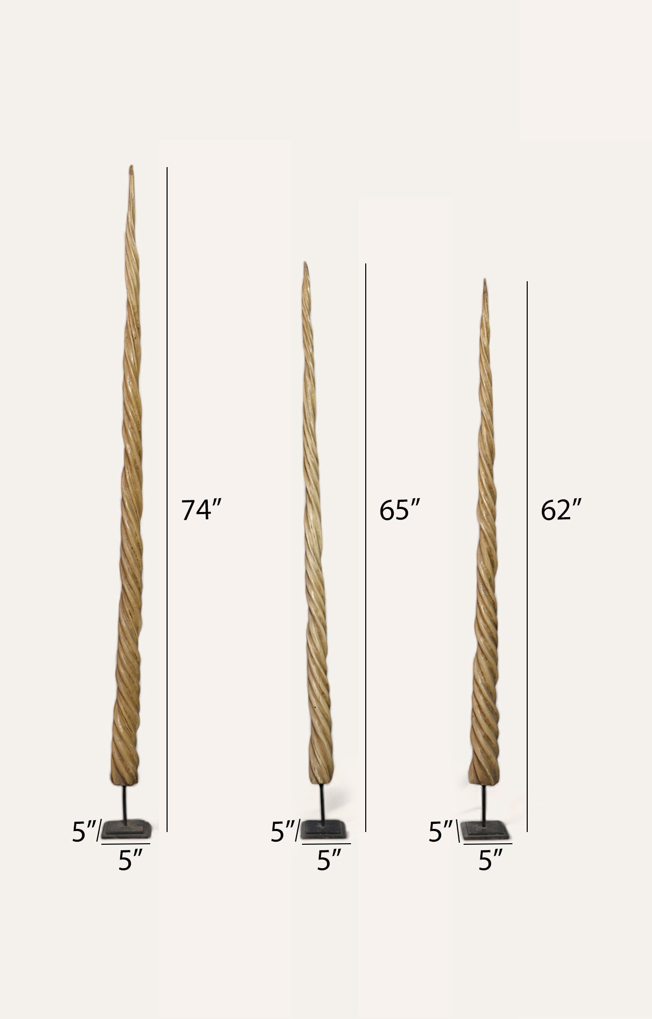 Antique Narwhal Tusk Trio set