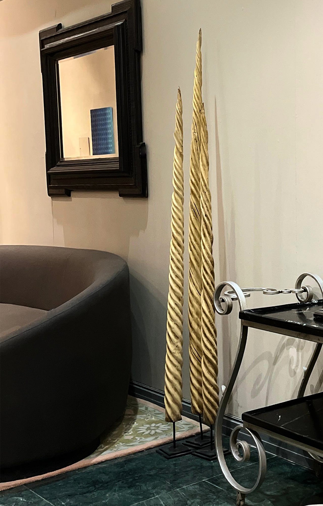 Antique Narwhal Tusk Trio – Set of Three