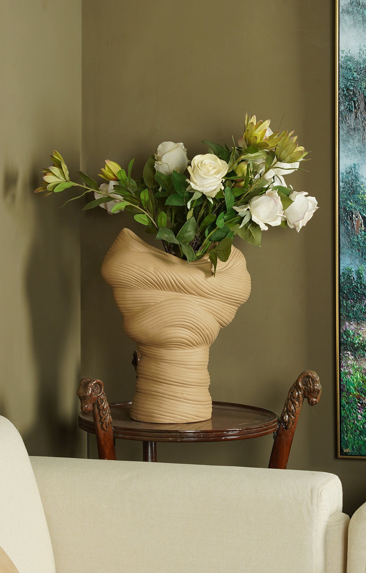 Earthy Brown Ceramic Vase