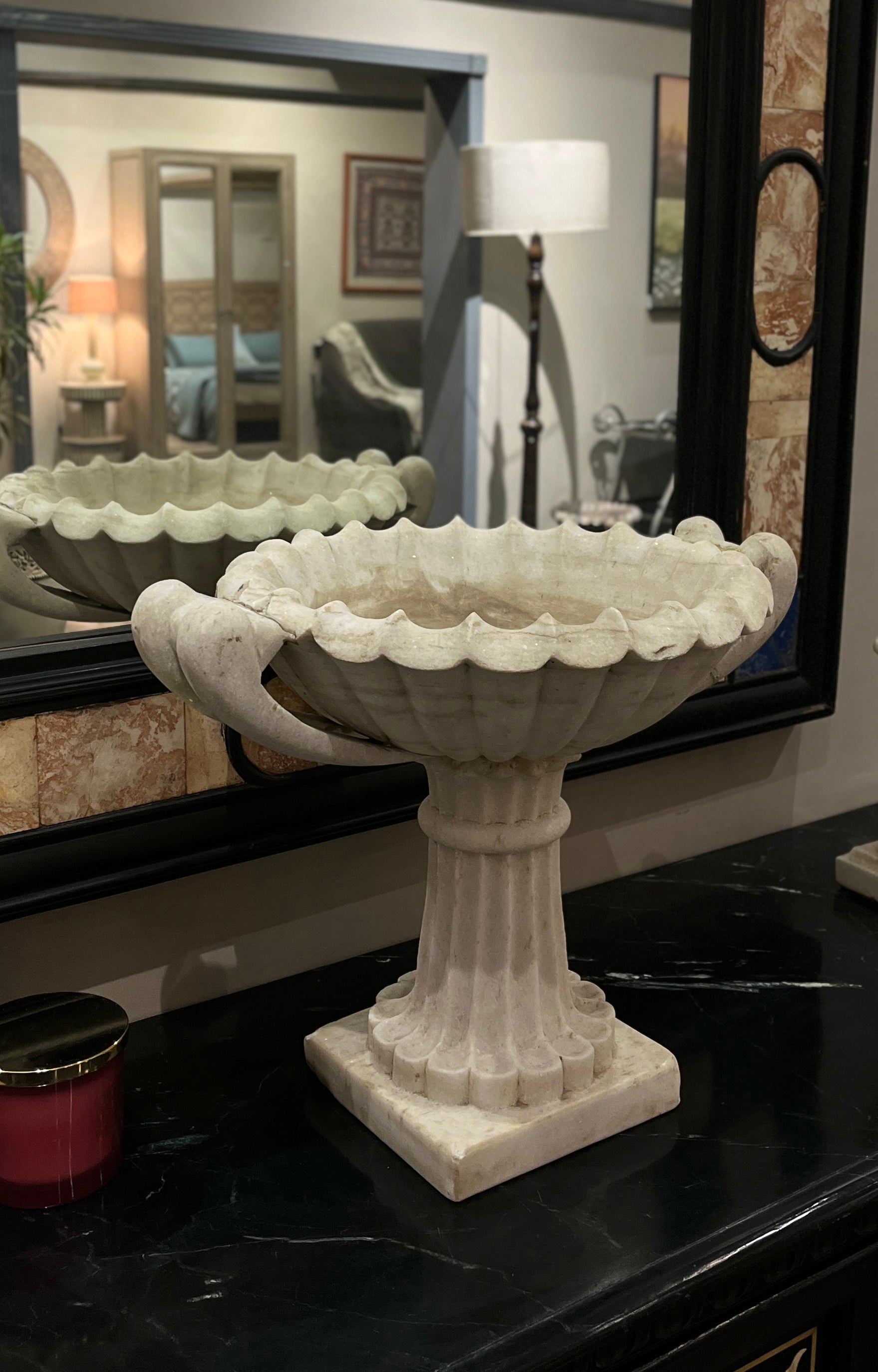 Ceramic Marble Cascade Centerpiece Planter suitable