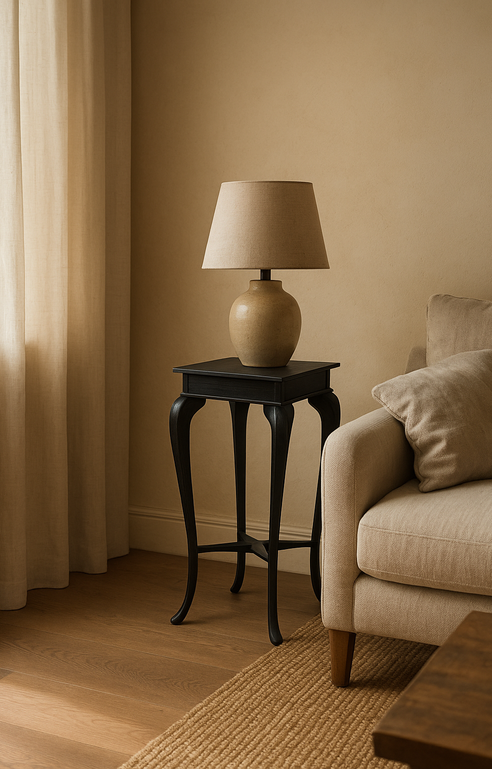 Contemporary Black Accent Stand