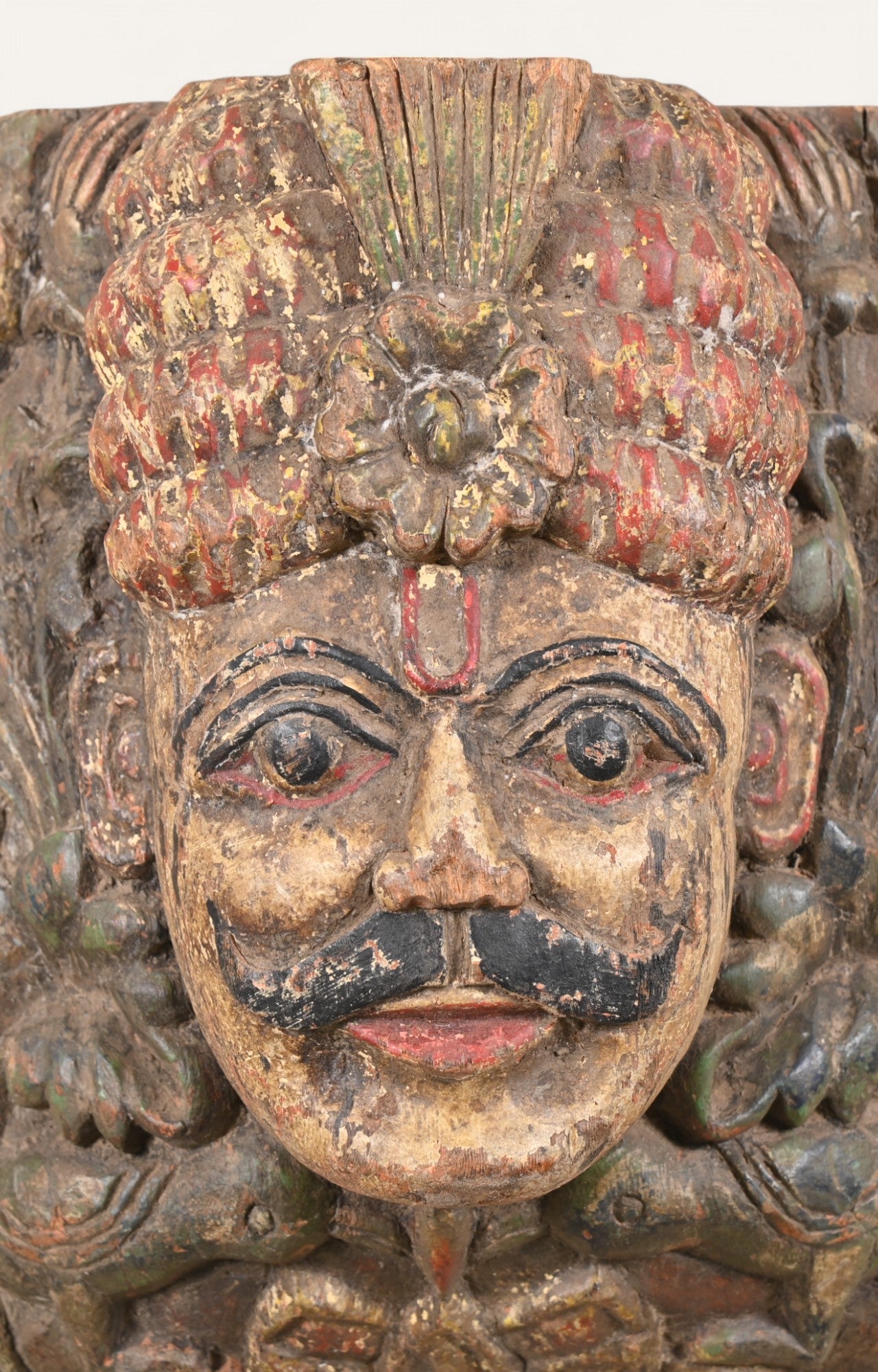 Hand-Carved Wooden Mask