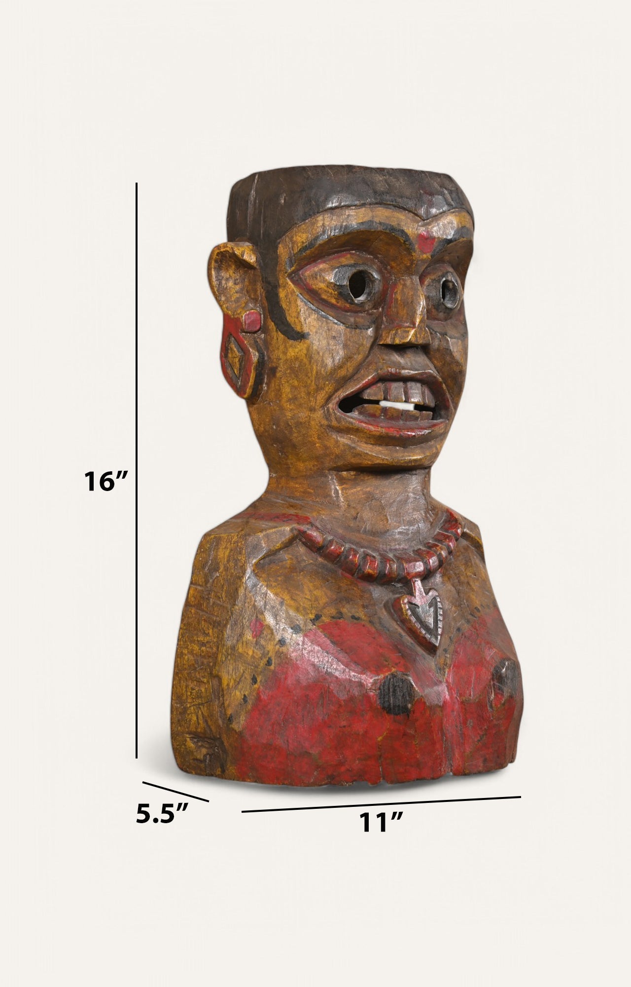 Indian Tribal Woman Wooden Hand Carved Wall Mask