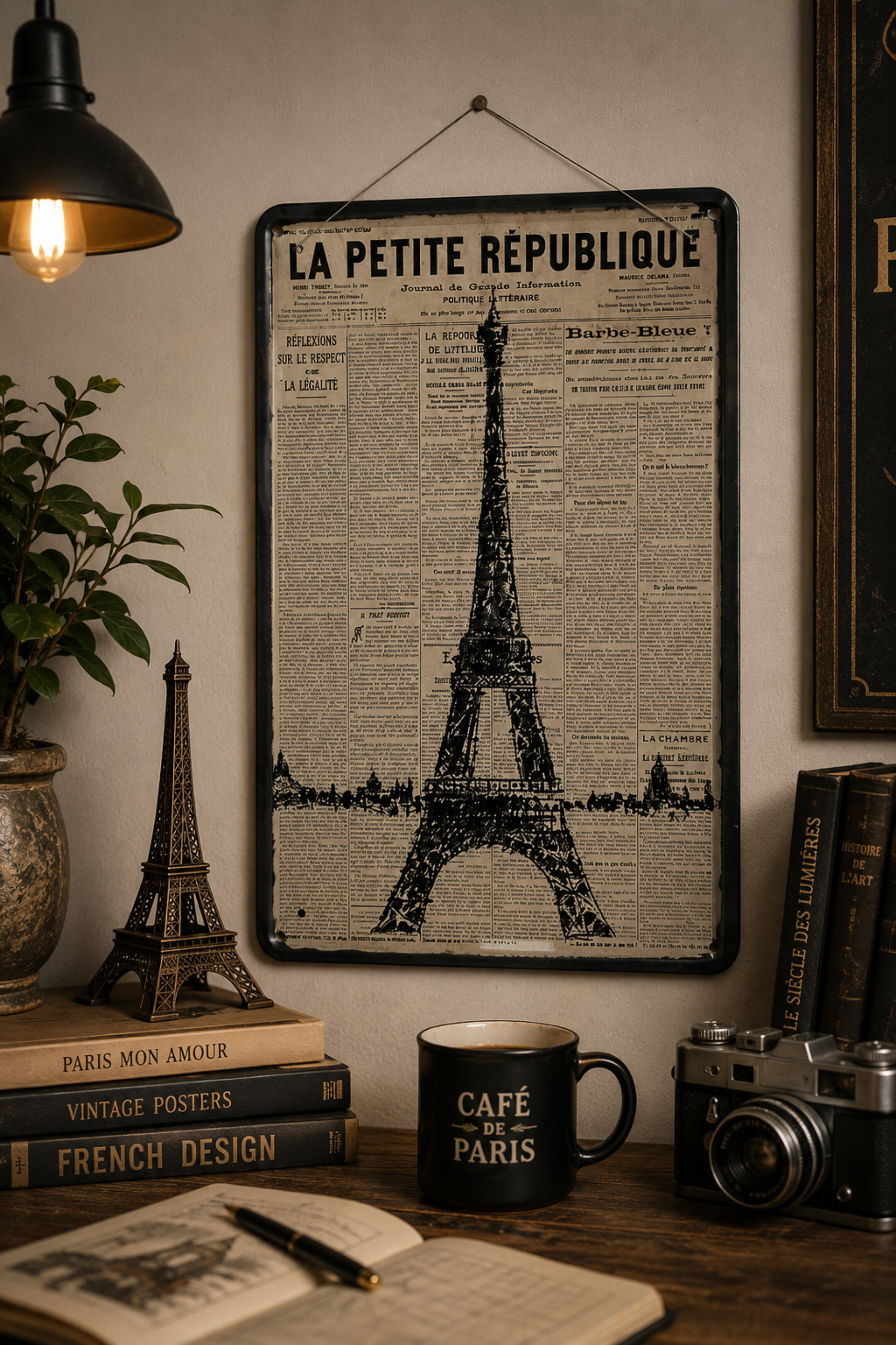 Eiffel Tower Sign Wall Board