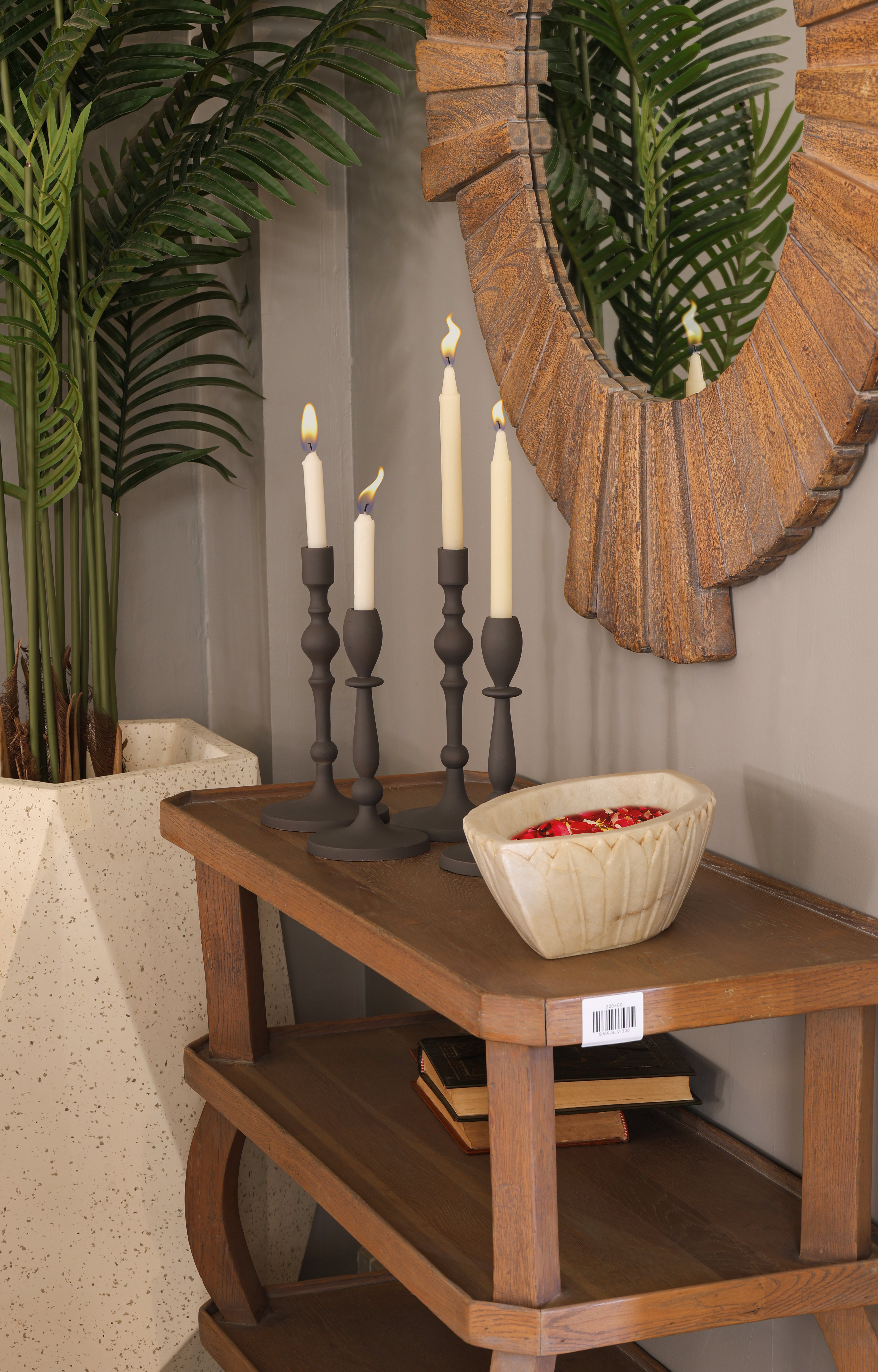 Sleek Marble Boat Bowl