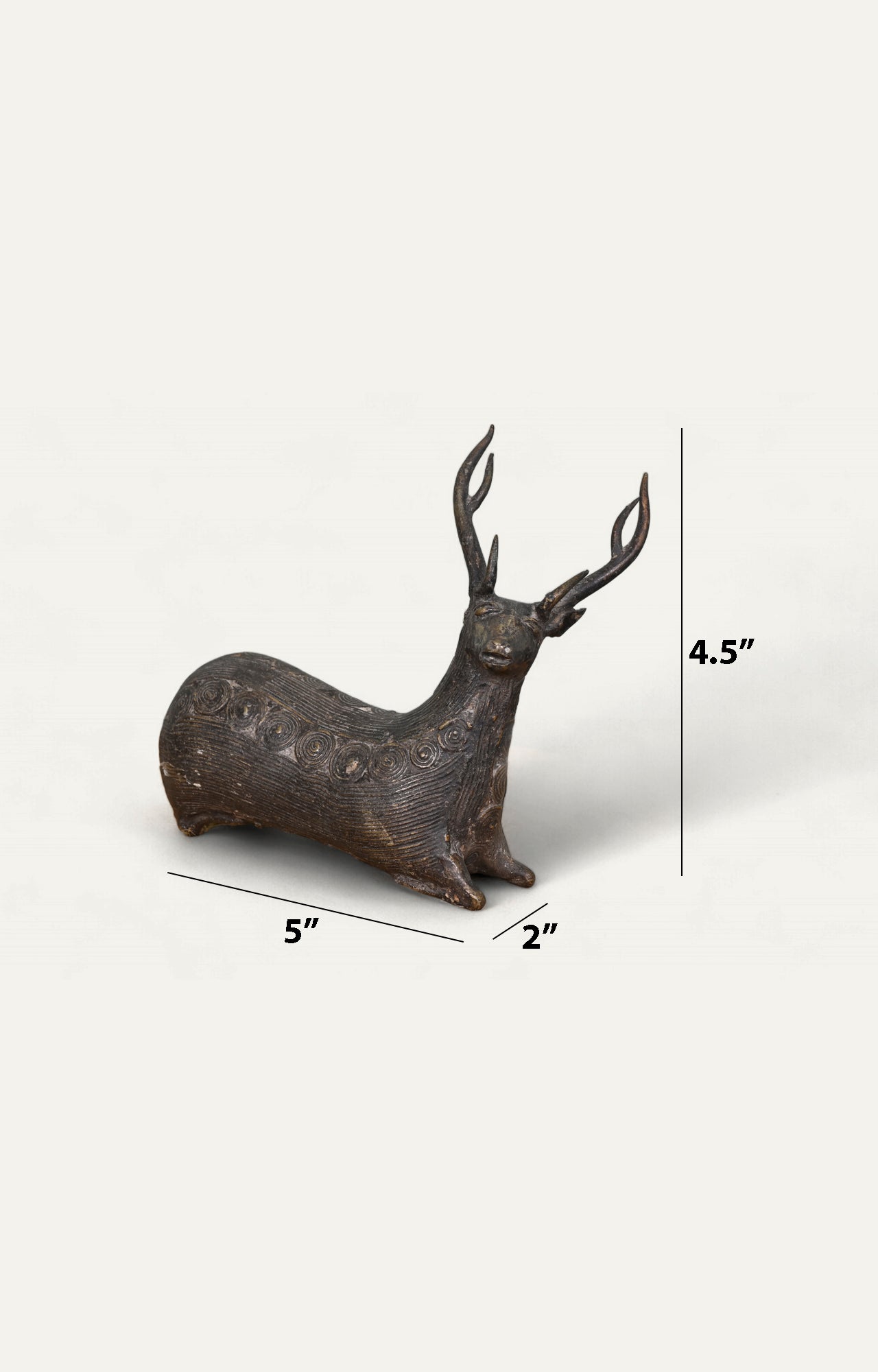 Brass Reindeer Figurine