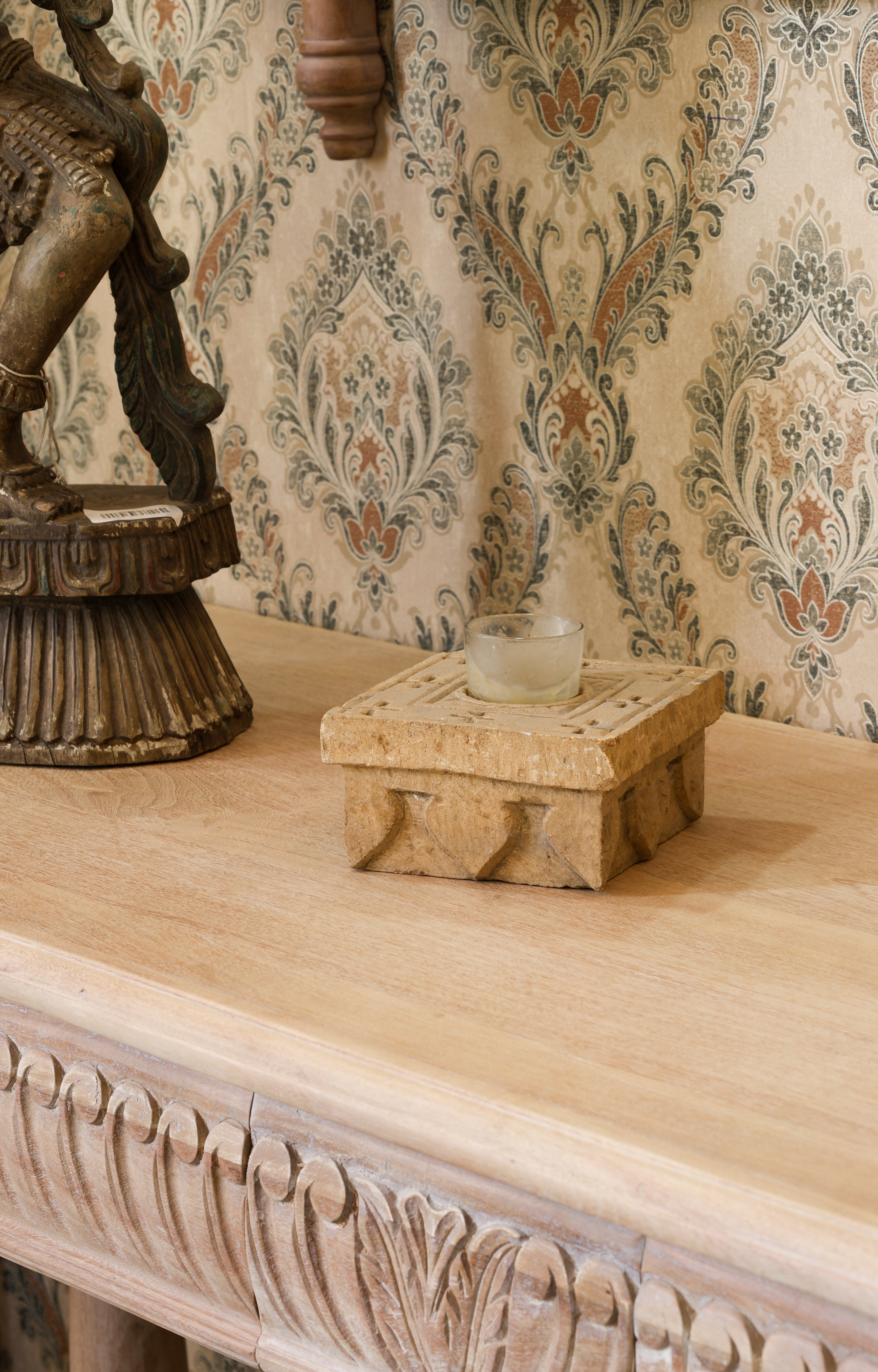 Vintage Sandstone Candle Holder