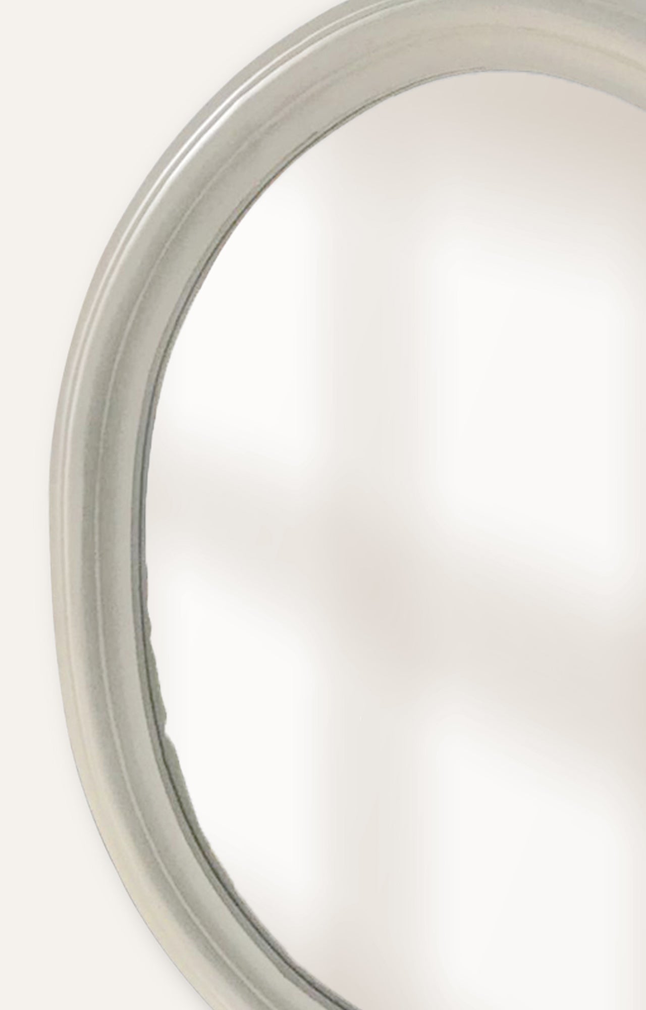 Elysia Oval Minimal Beige Mirror
