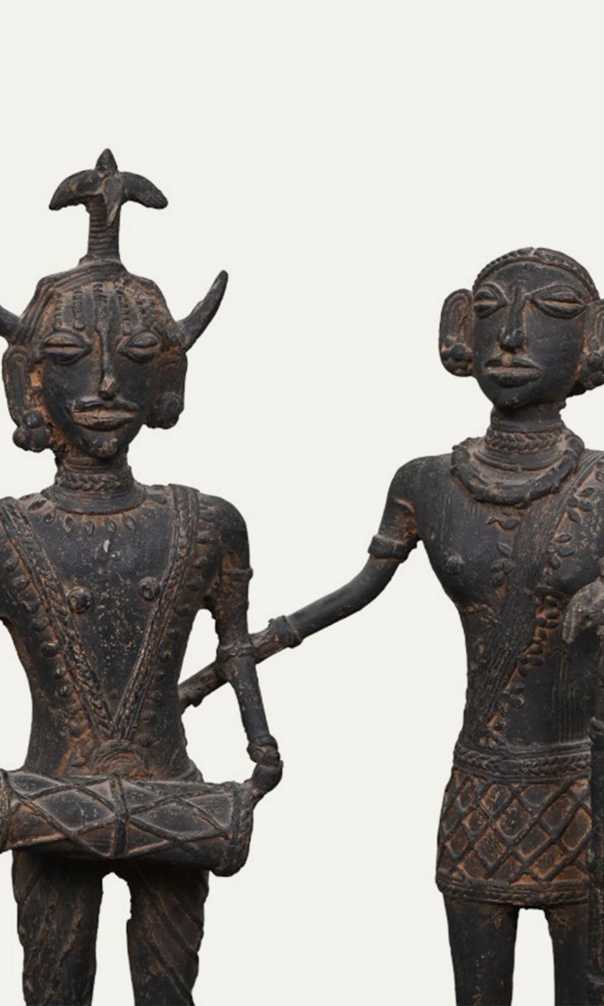 Tribal Brass Couple Figurine