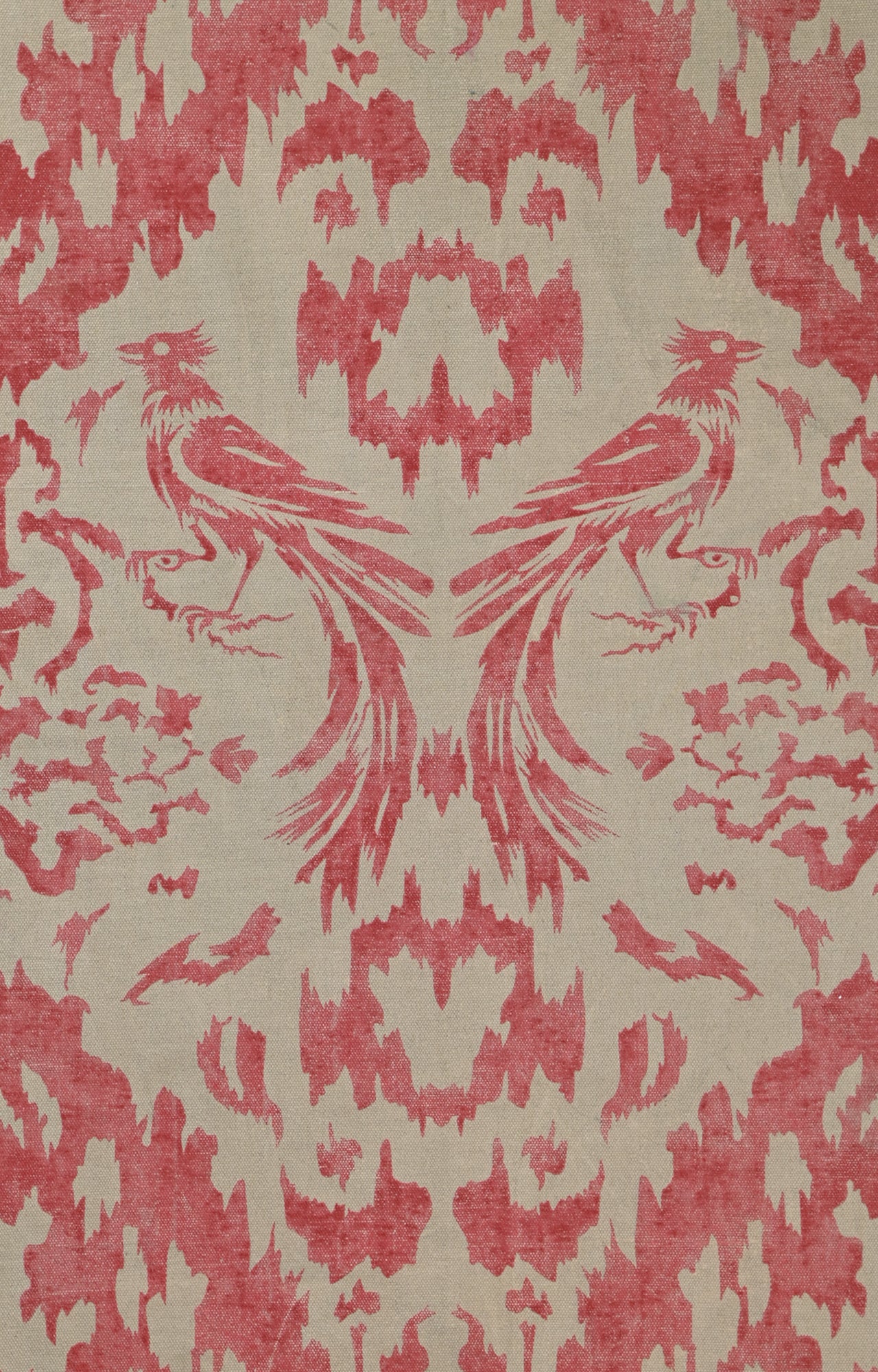 Soaring Crane Dhurrie Rug in Red