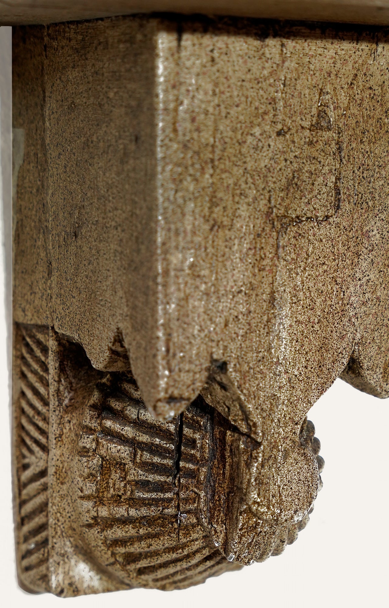 Hand-Carved Wooden Corbel Wall Bracket