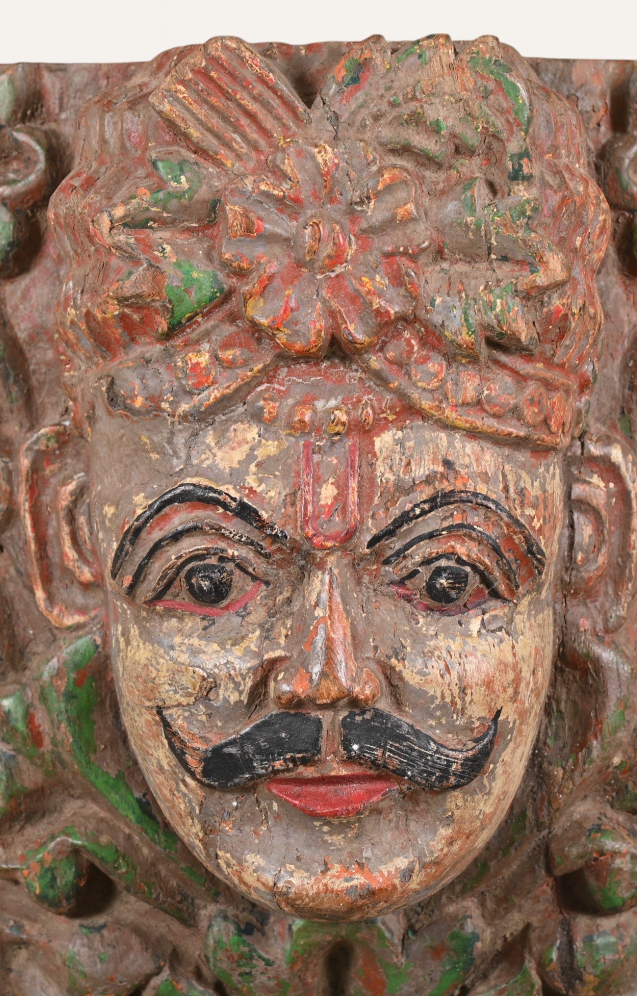 Hand-Carved Wooden Wall Mask