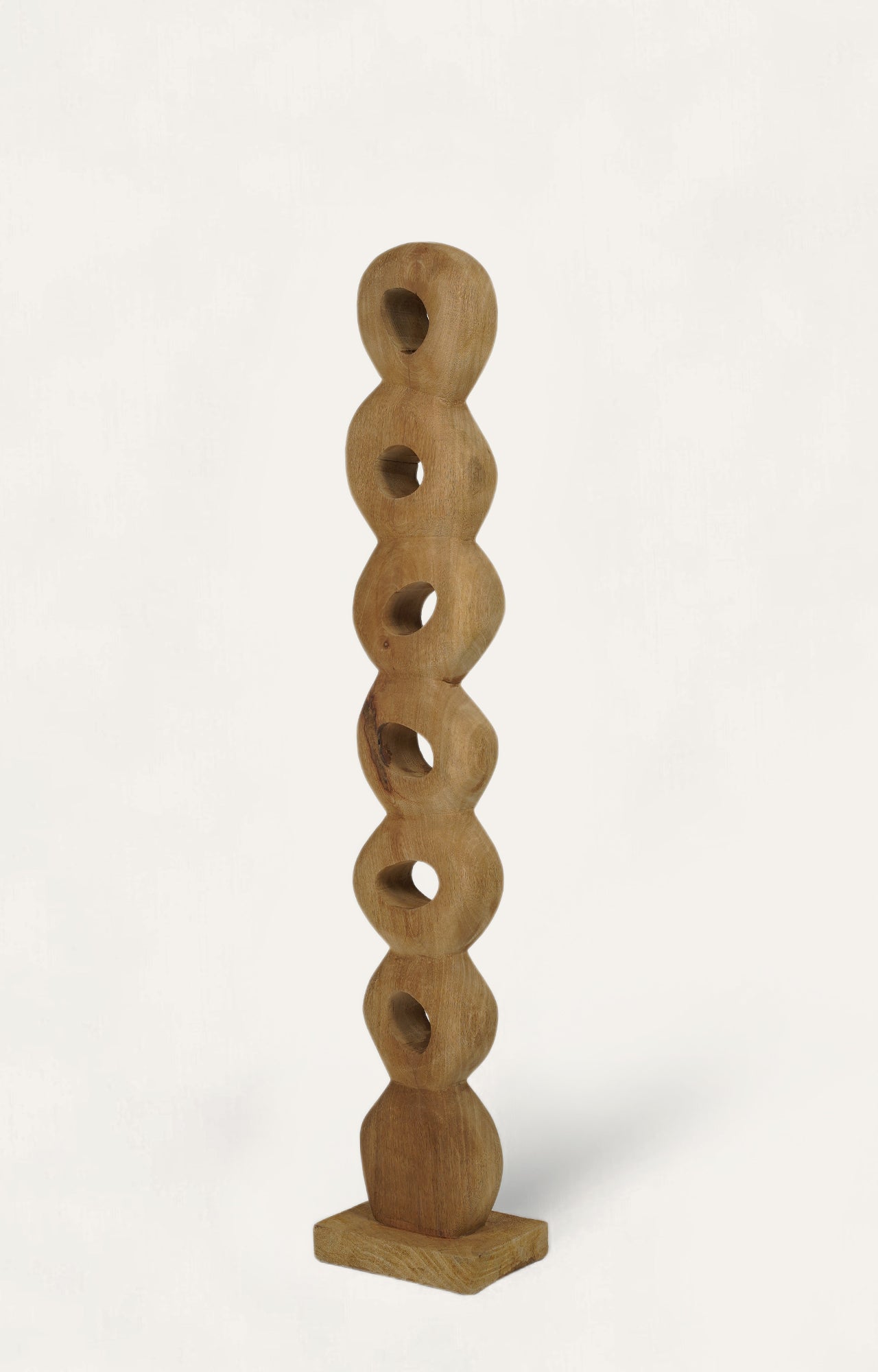 The Eternal Hoop – Black Mango Wood Modern Sculpture