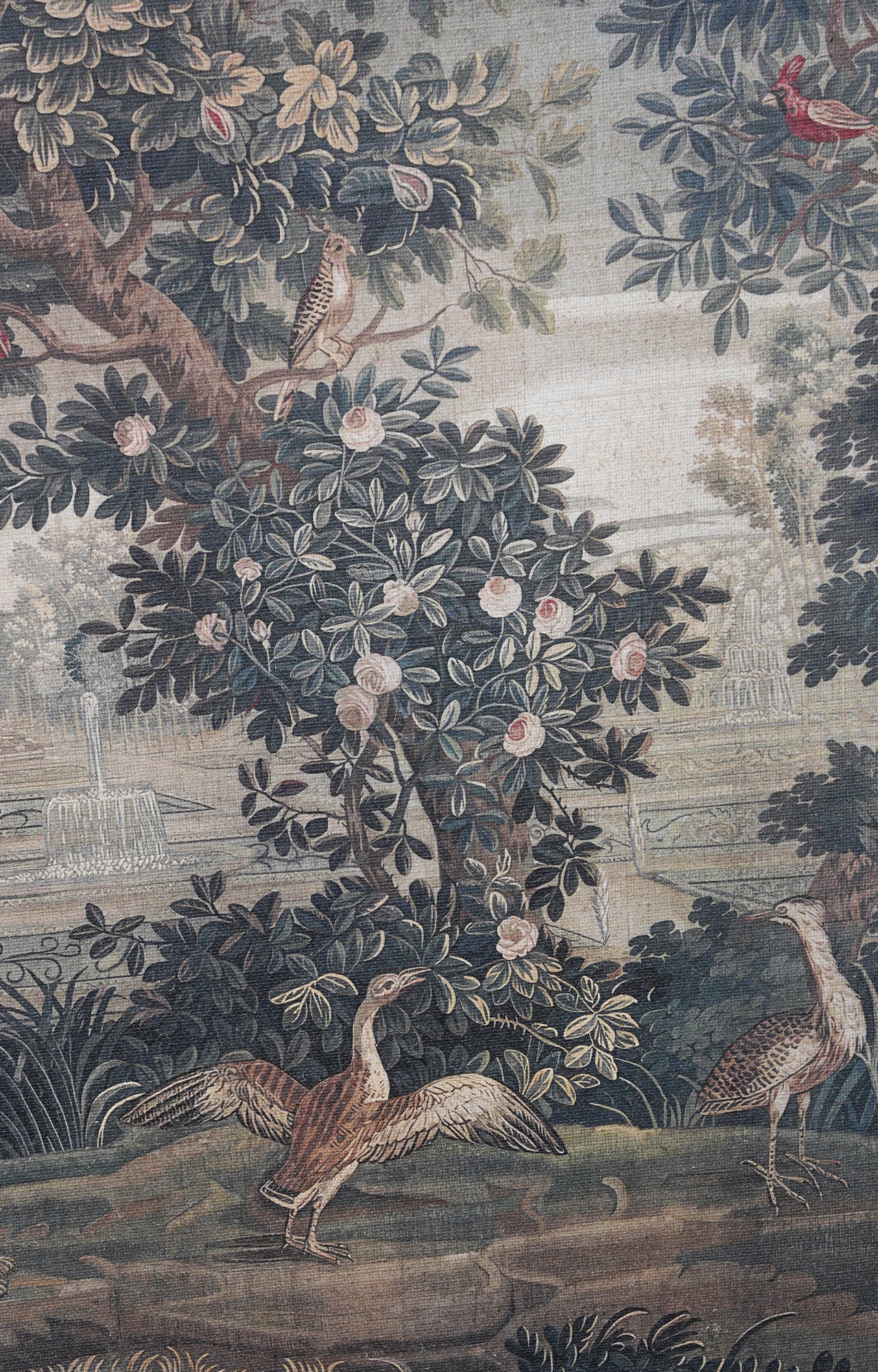 Traditional Forest Texture Print on Hessian Wall Painting