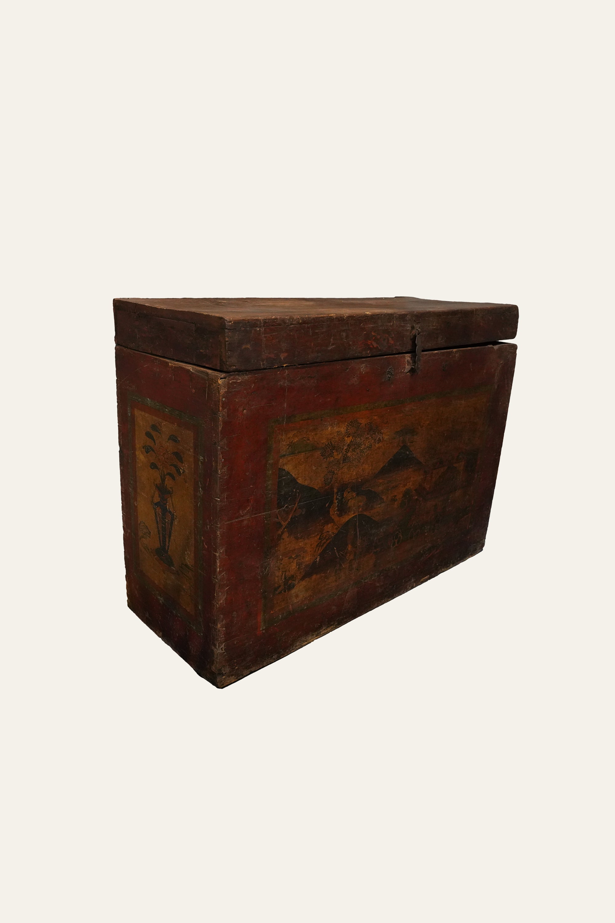 Vintage Style Tibetan Trunk for Storage