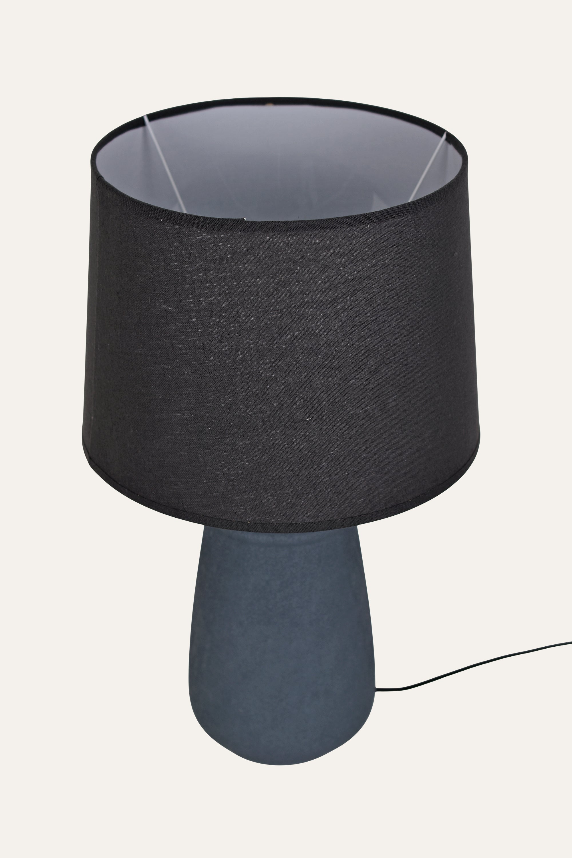 Minimalist Grey Ceramic Table Lamp