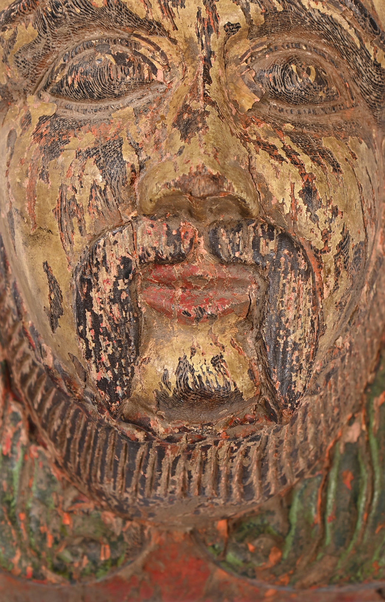 Hand-Carved Wooden Wall Mask